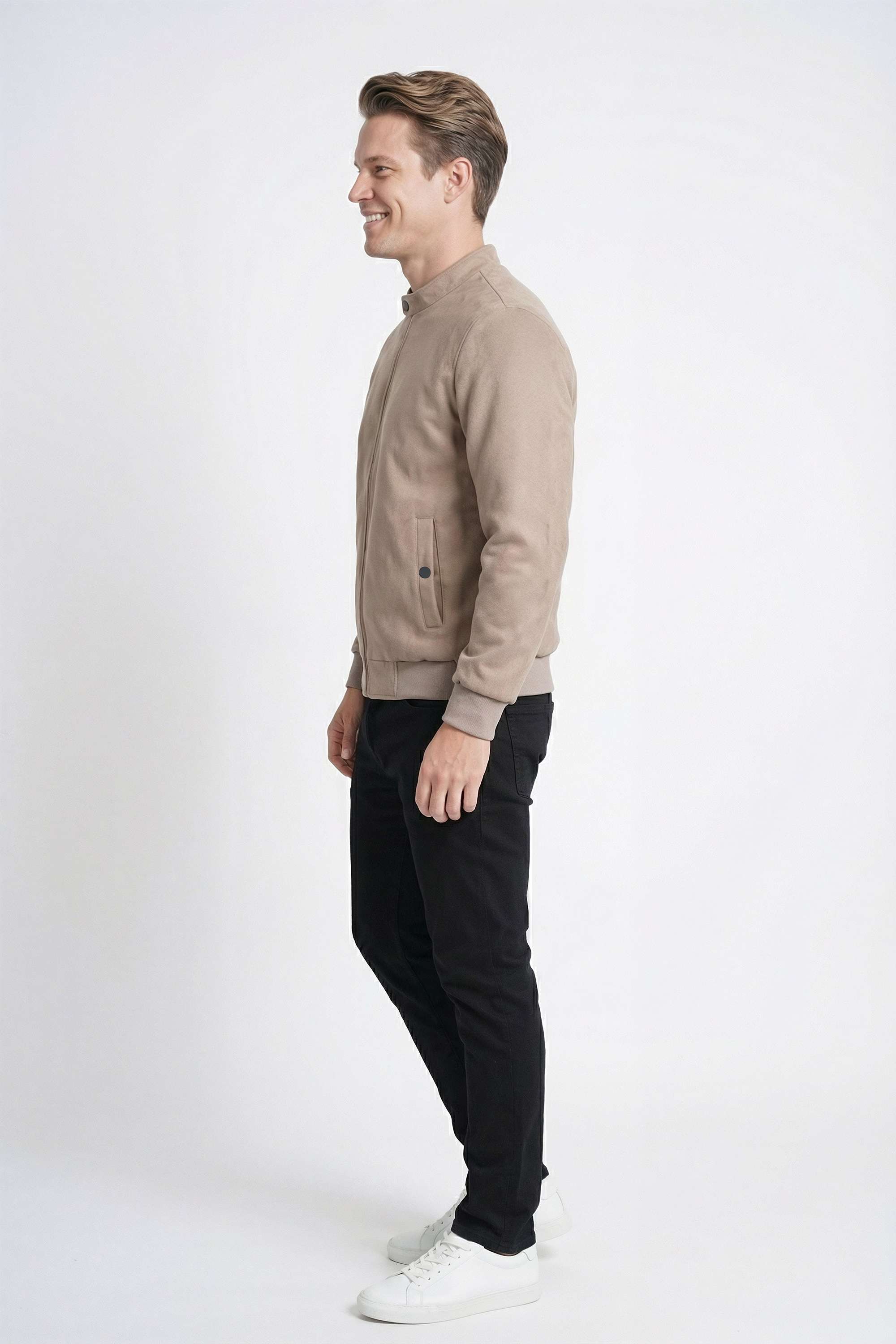 Blended-Fabric-Zipper-Regular-Fit-Men-s-Winter-Wear-Jacket