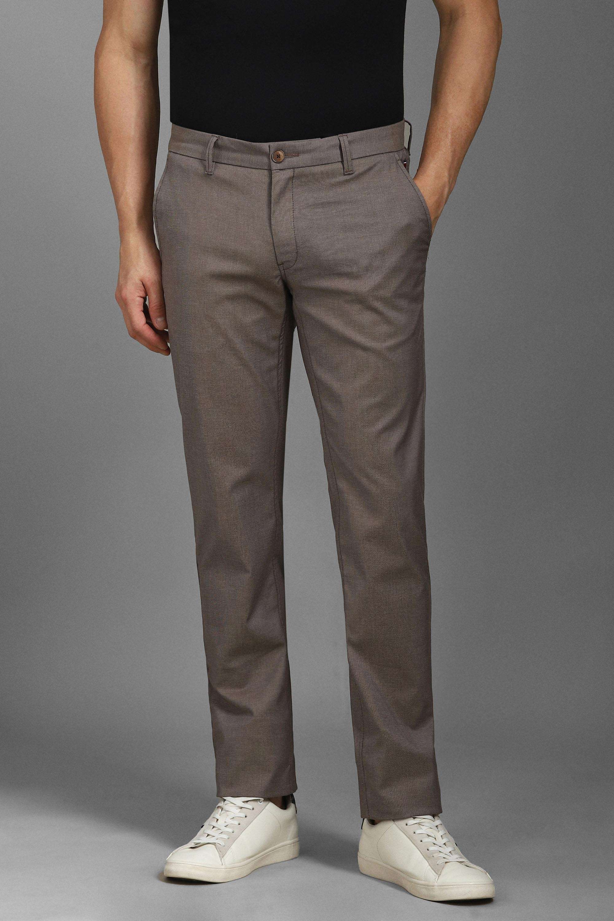 Textured-Cotton-Blend-Tapered-Fit-Men-Trousers
