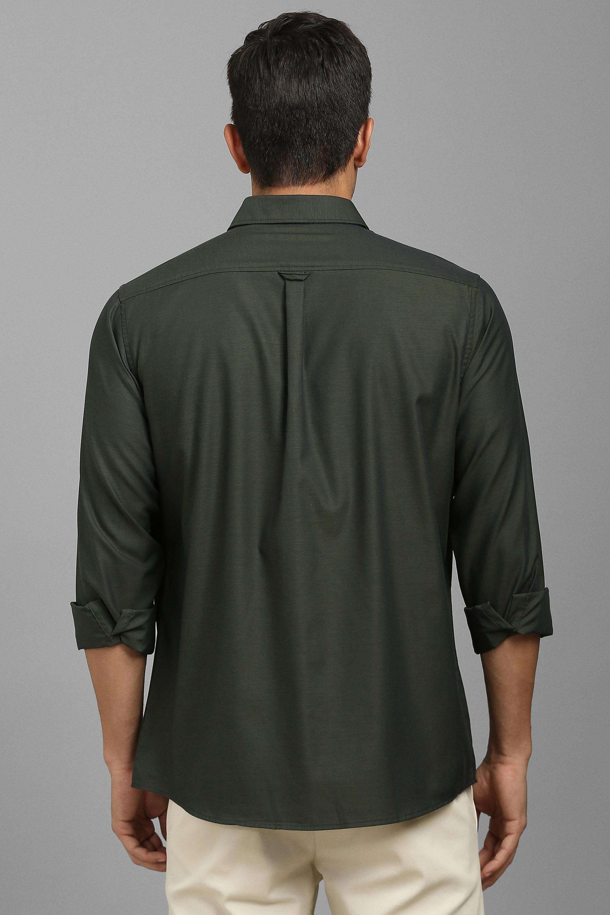 Solid-Cotton-Slim-Fit-Men-Casual-Wear-Shirt