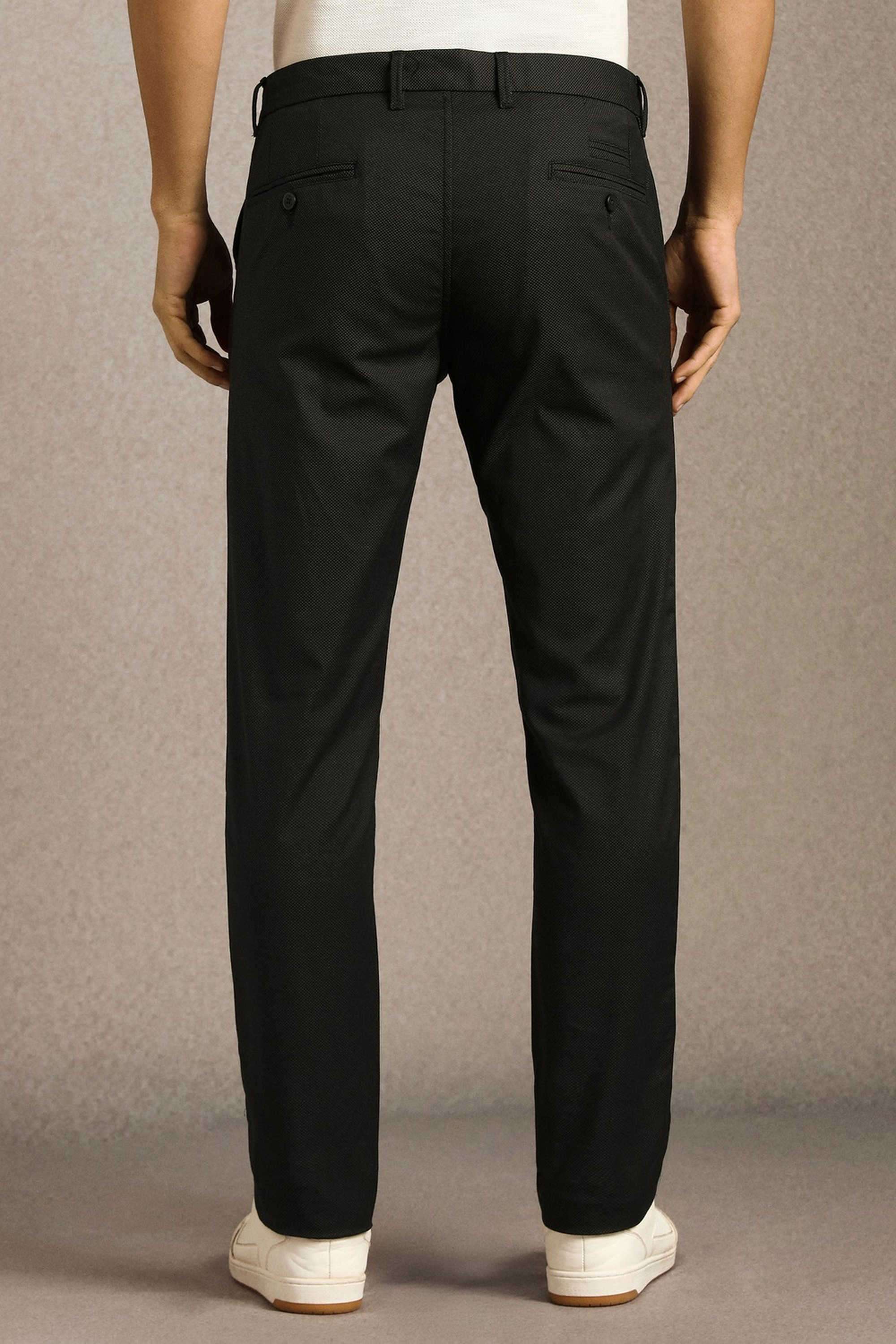 Textured-Cotton-Blend-Tapered-Fit-Men-Casual-Wear-Trouser