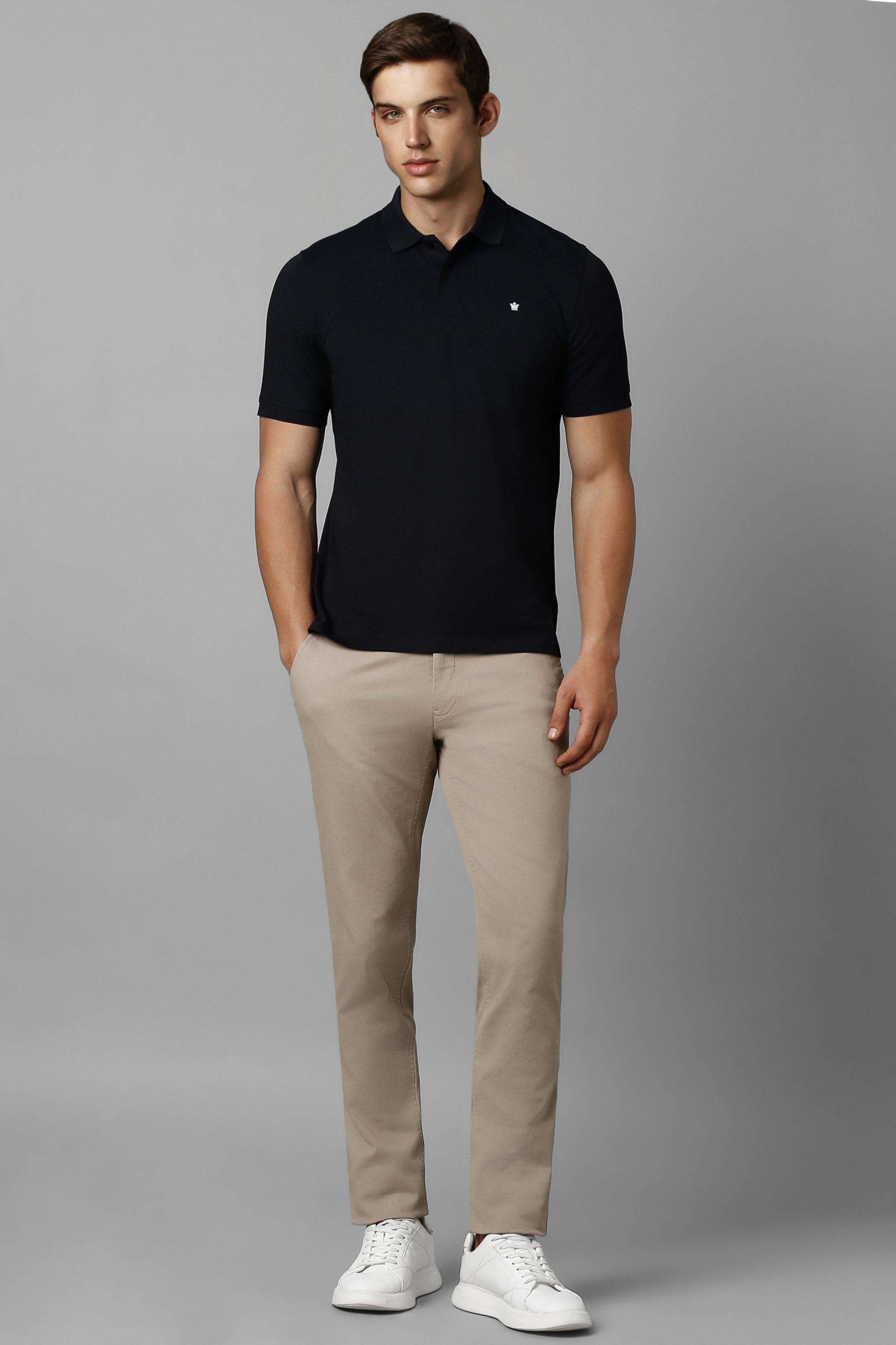 Solid-Cotton-Blend-Tapered-Fit-Men-Trousers