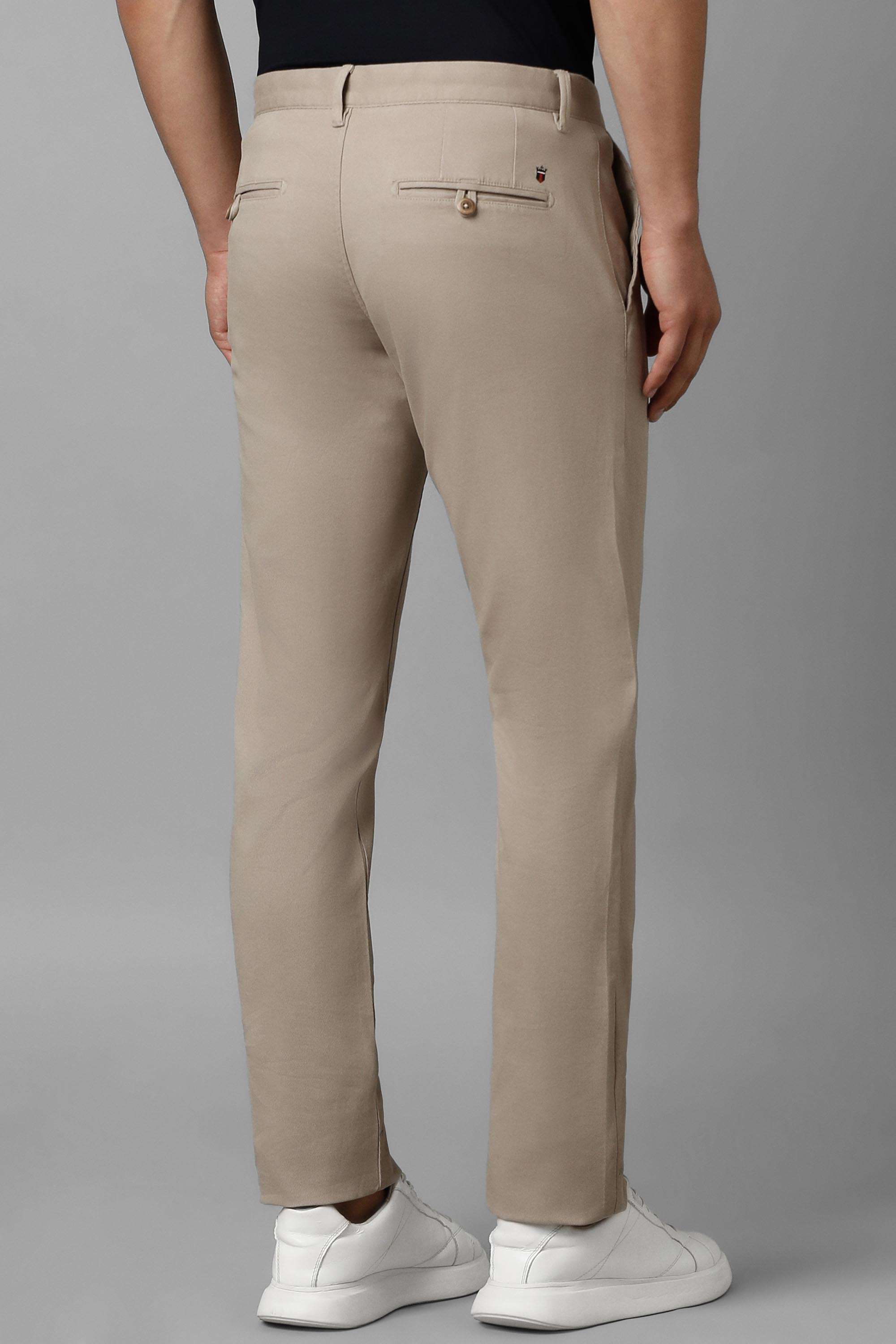 Solid-Cotton-Blend-Tapered-Fit-Men-Trousers