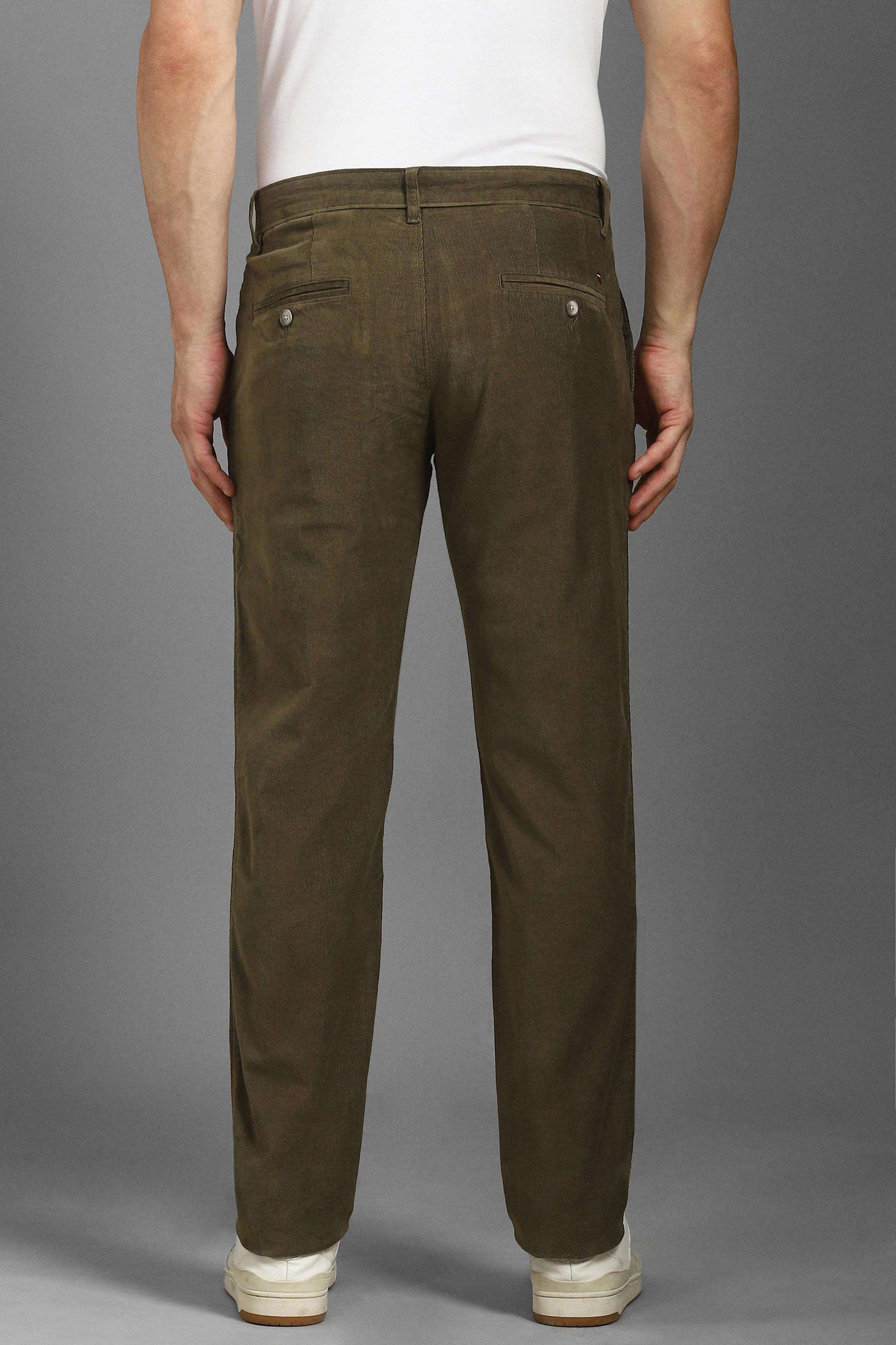 Solid-Cotton-Blend-Tapered-Fit-Men-Trousers