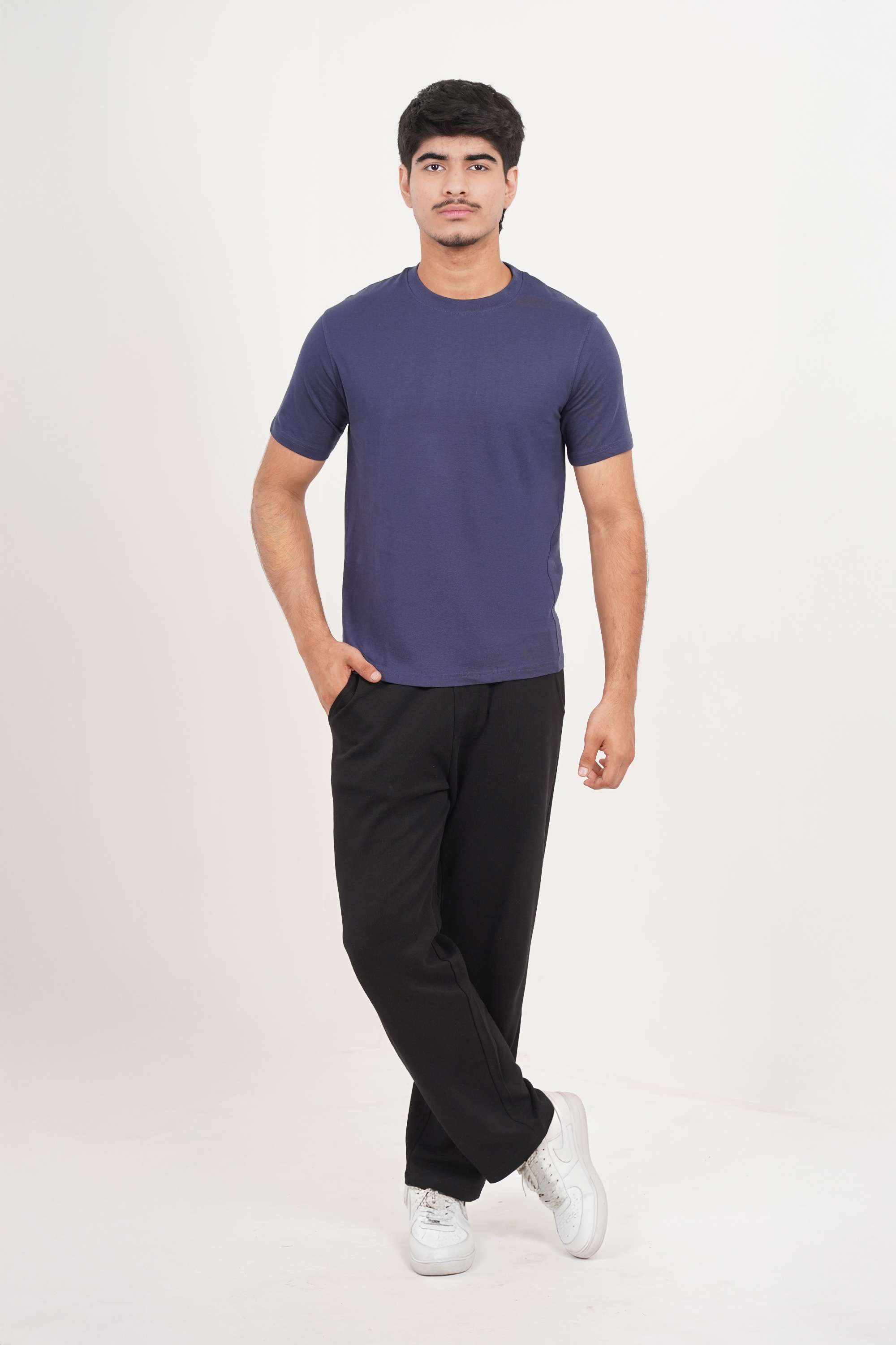 Solid-Cotton-Crew-Neck-Men-s-T-Shirt