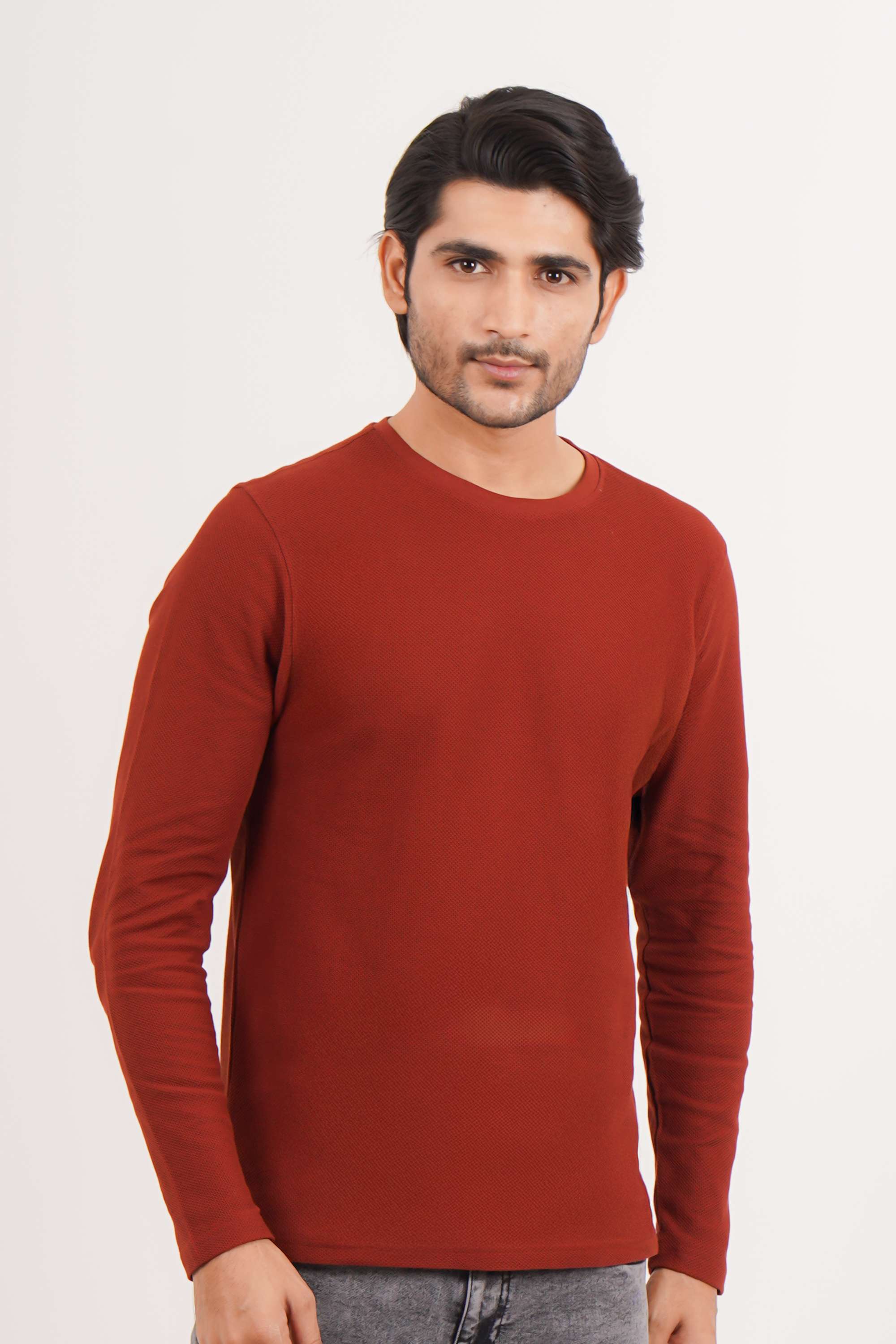 Solid-Cotton-Round-Neck-Men-s-T-Shirt