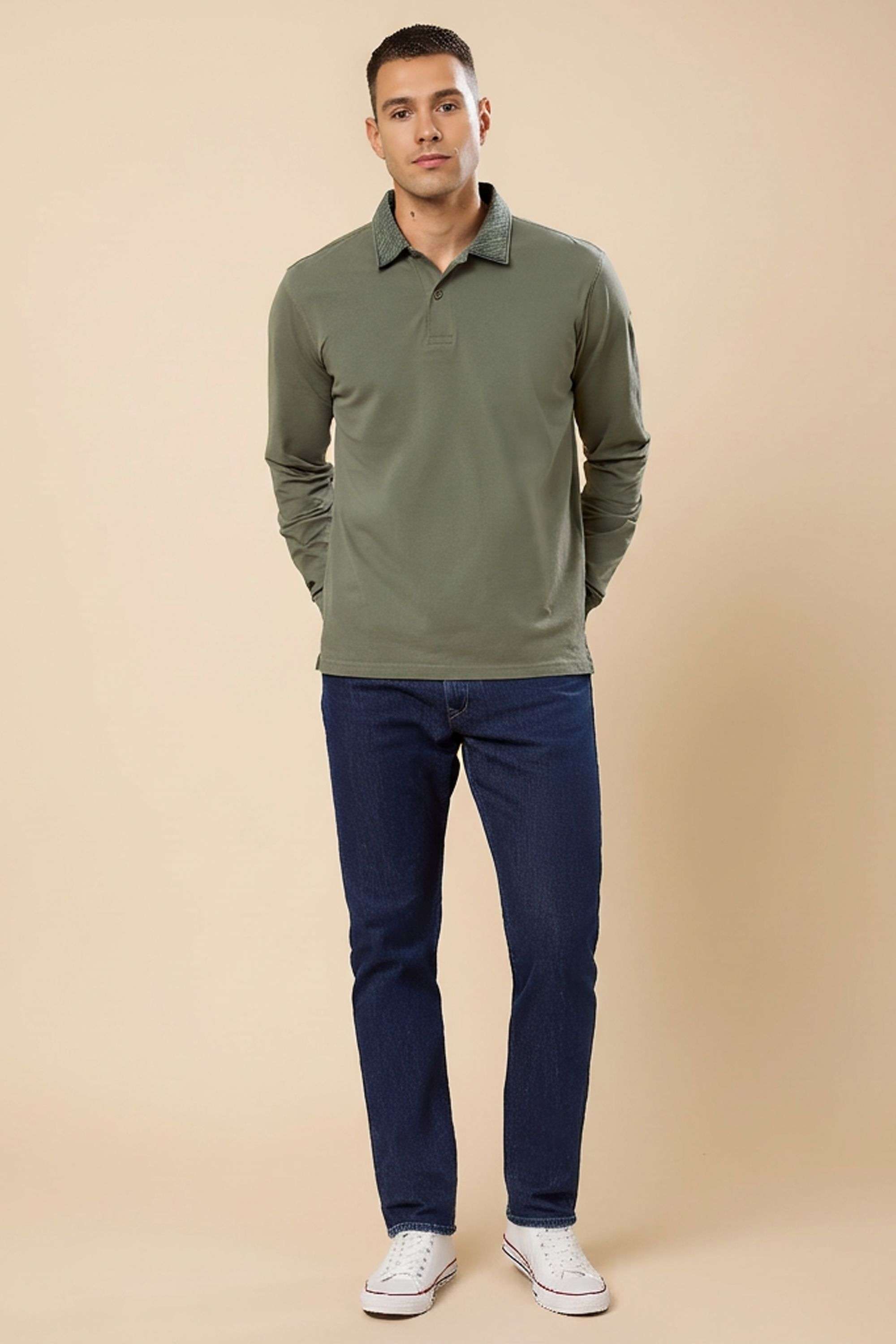 Solid-Blended-Fabric-Polo-Men-s-T-Shirt