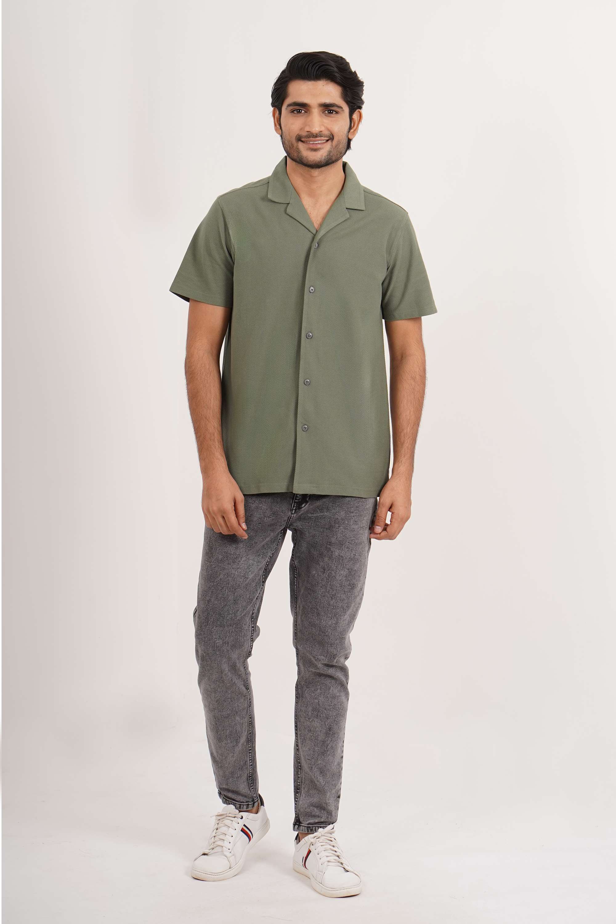 Textured-Cotton-Regular-Fit-Casual-Wear-Men-Shirt
