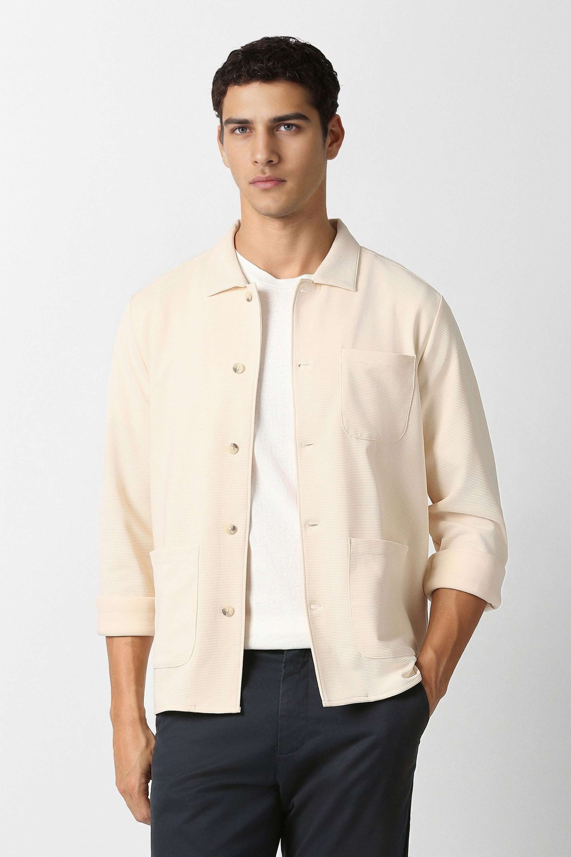 Solid-Blended-Fabric-Regular-Fit-Men-Casual-Wear-Shirt
