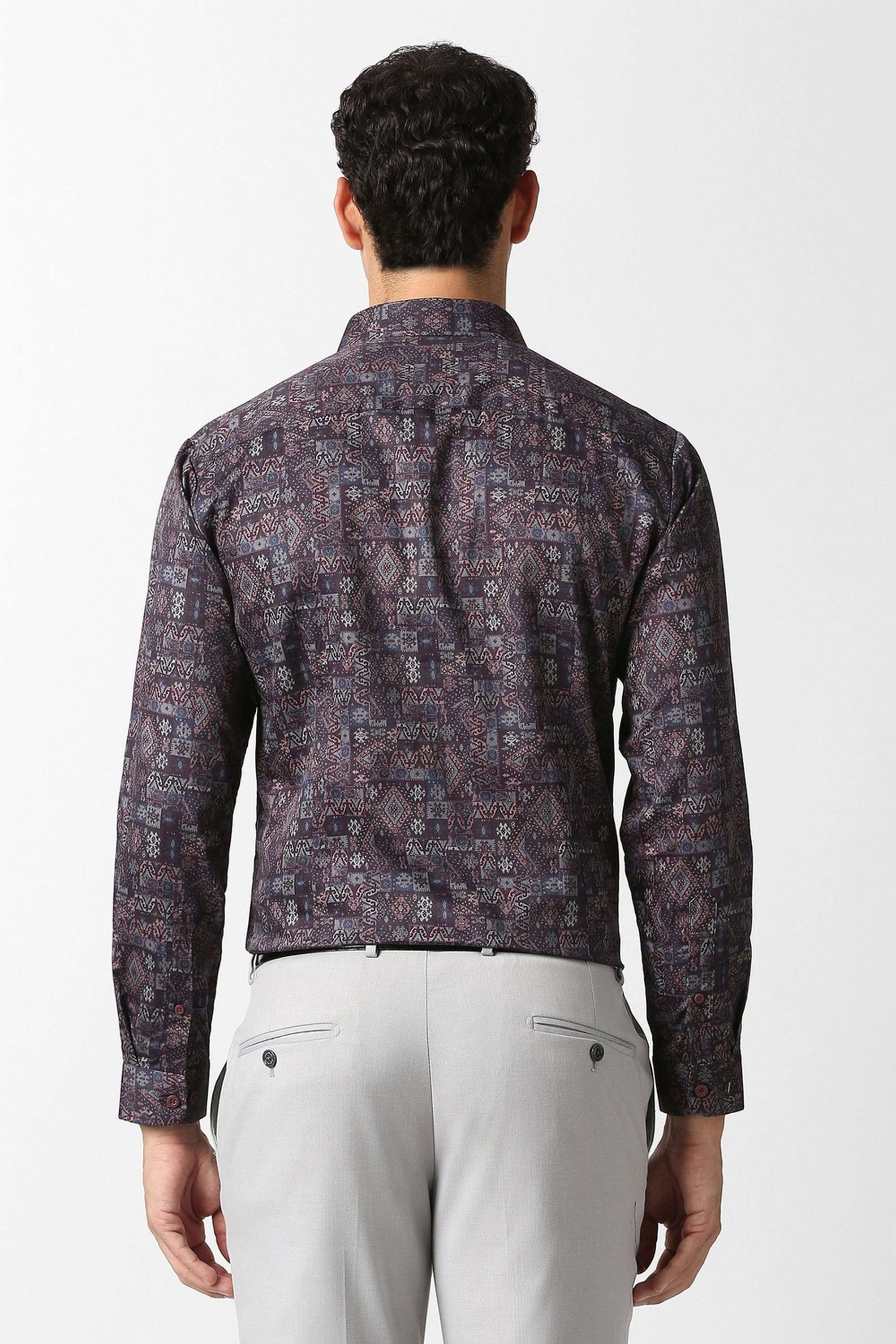 Printed-Cotton-Slim-Fit-Men-Formal-Wear-Shirt