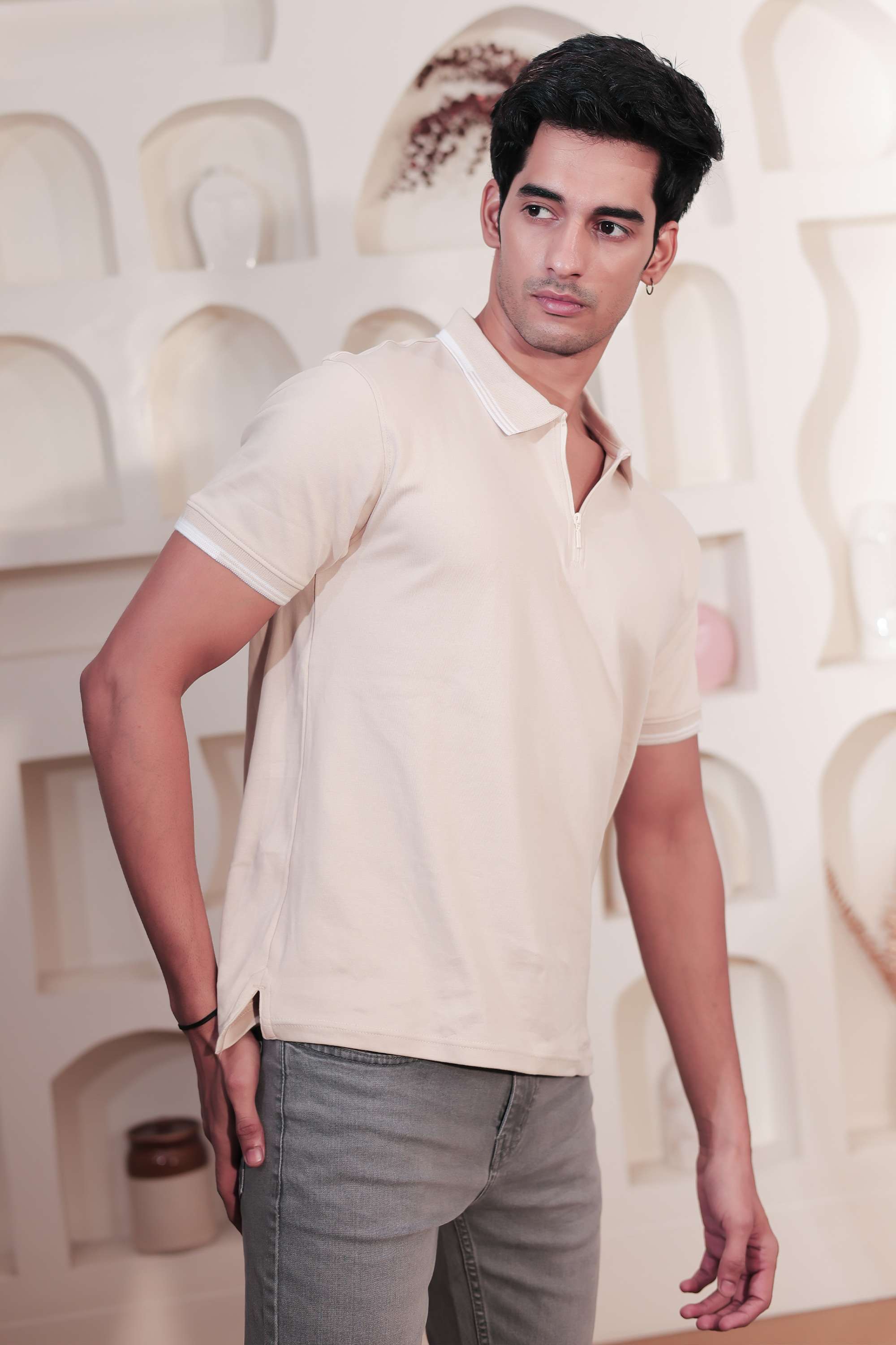 Solid-Cotton-Regular-Fit-Men-s-T-Shirts