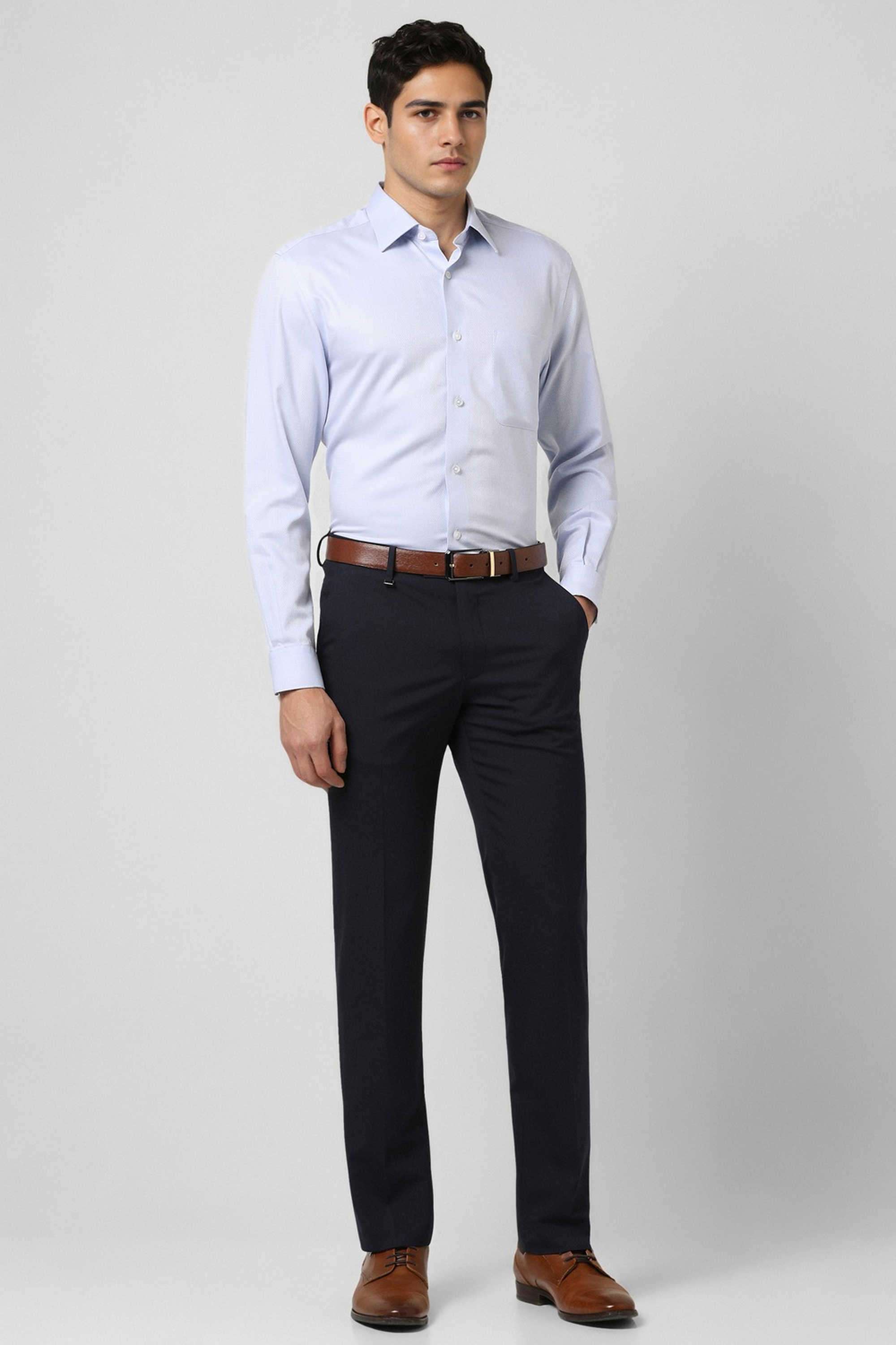 Solid-Blended-Fabric-Slim-Fit-Men-s-Formal-Trousers