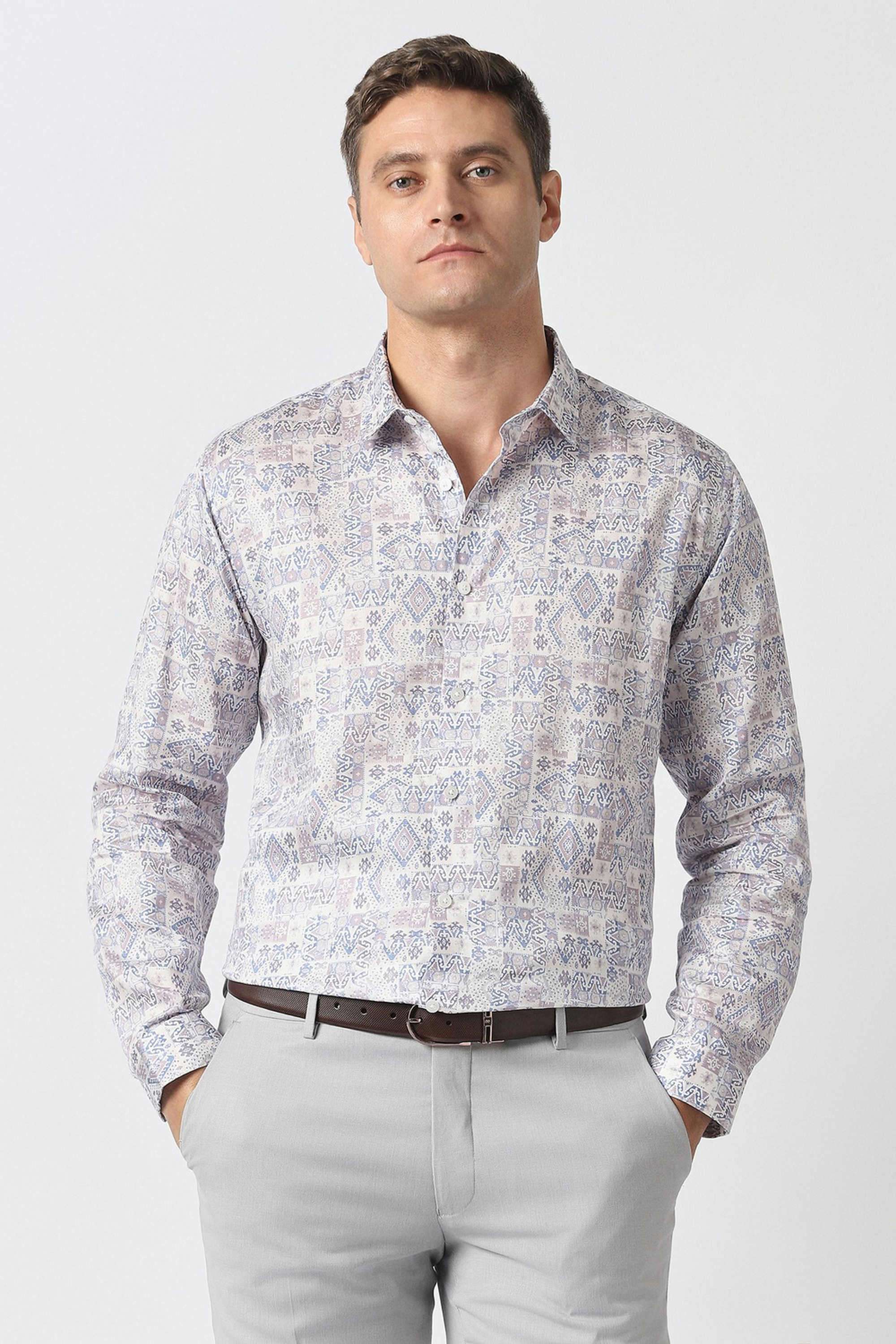 Printed-Cotton-Slim-Fit-Men-Formal-Wear-Shirt