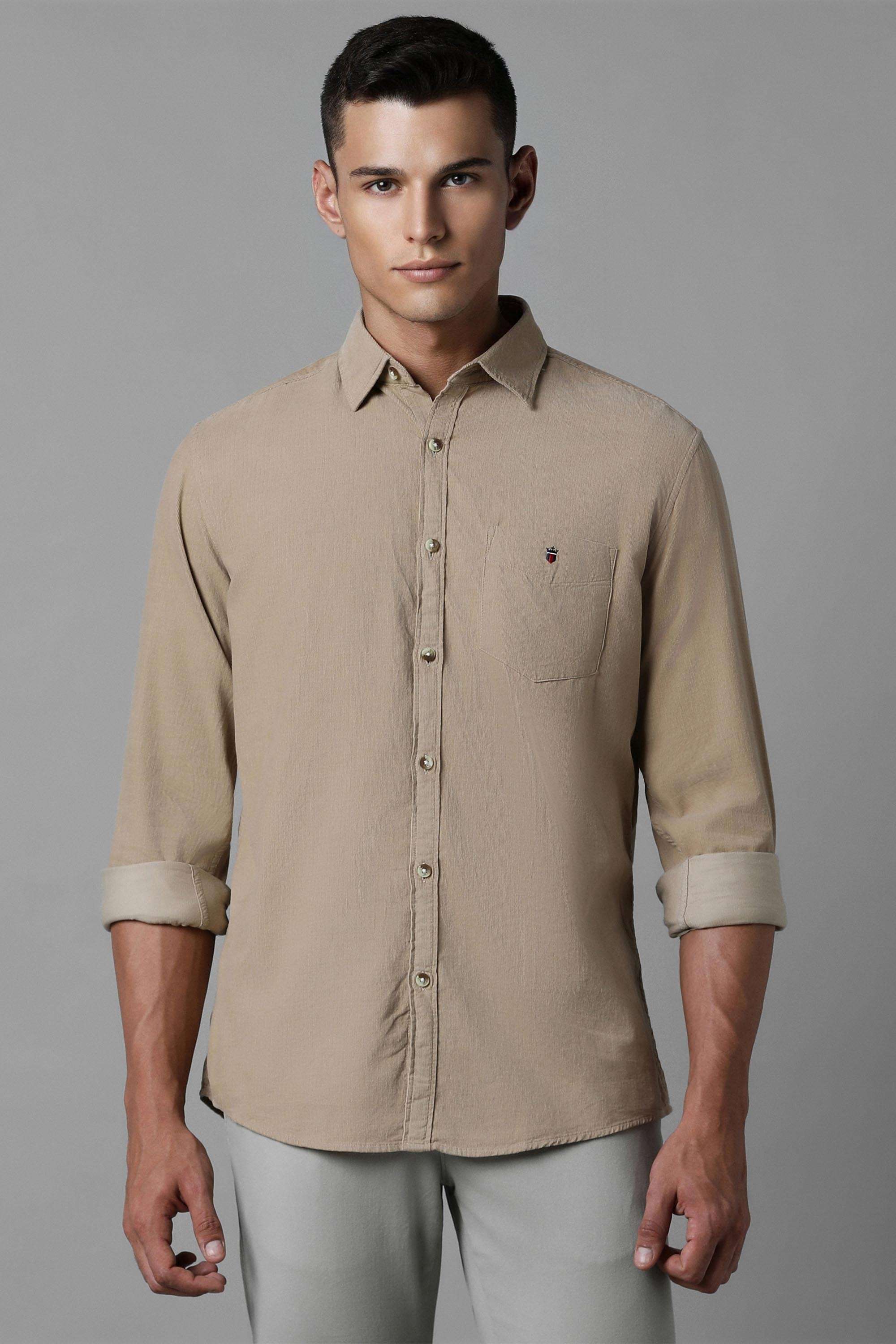 Solid-Cotton-Blend-Slim-Fit-Men-Casual-Shirt