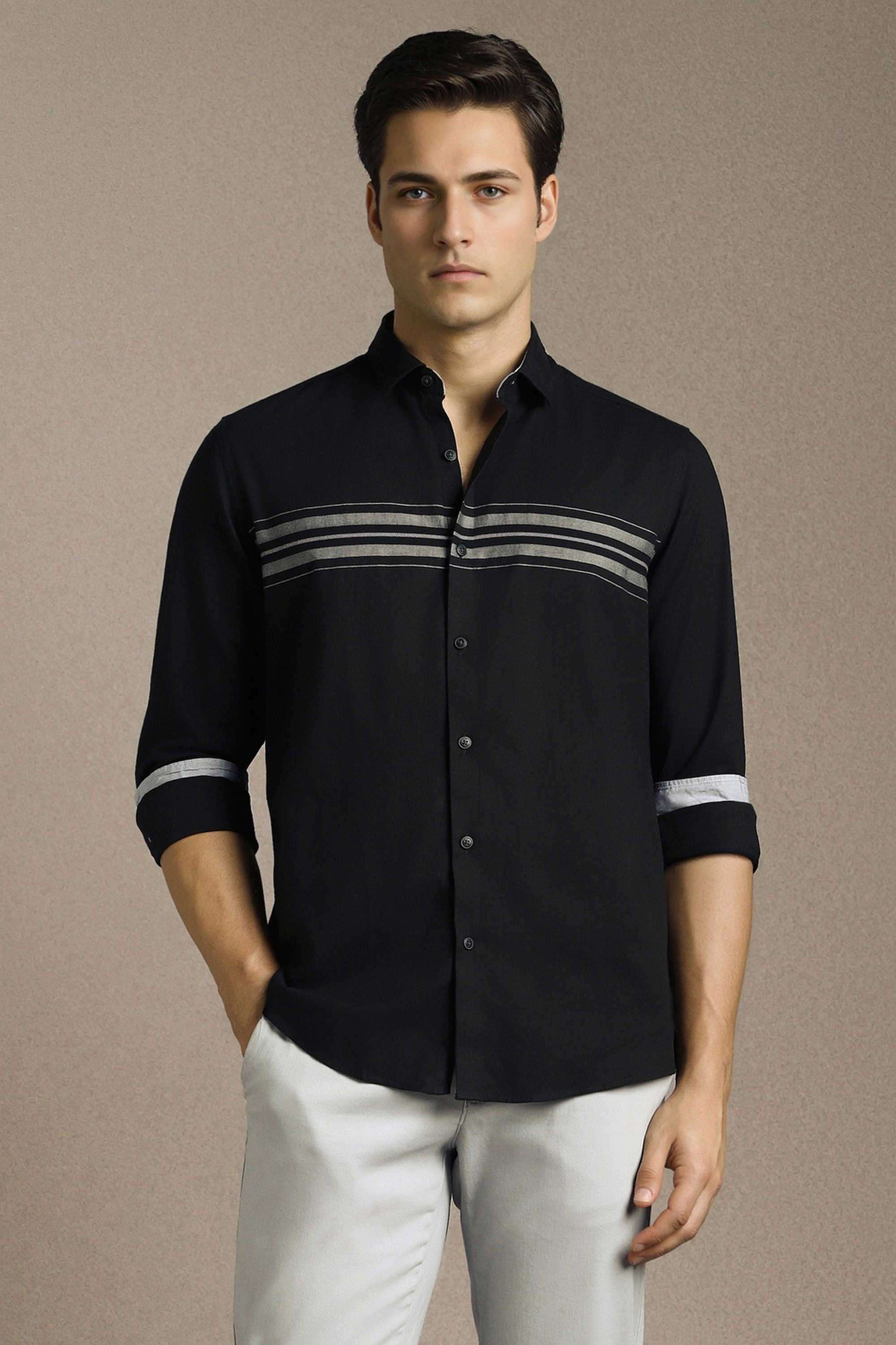 Stripes-Cotton-Slim-Fit-Men-Casual-Wear-Shirt