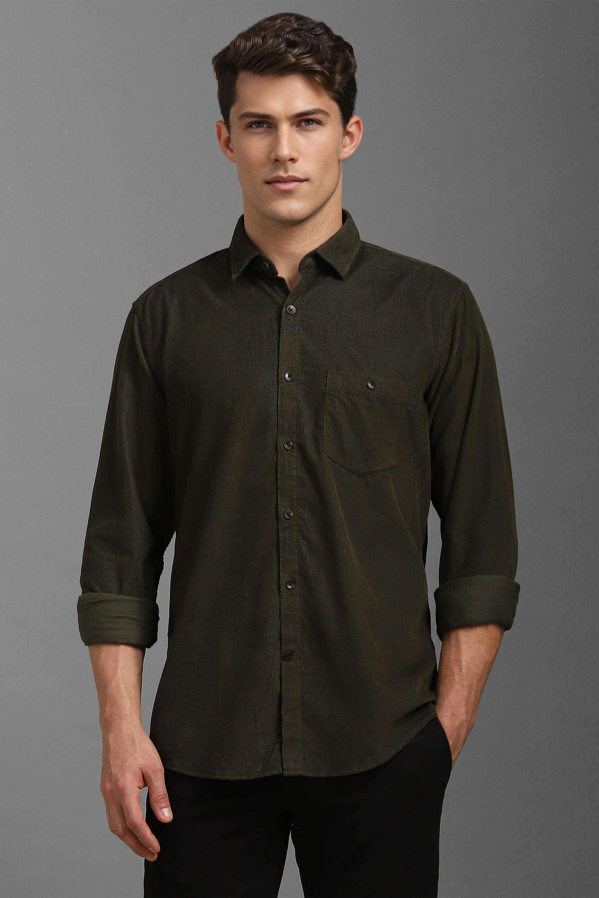 Solid-Cotton-Blend-Slim-Fit-Men-Casual-Shirt
