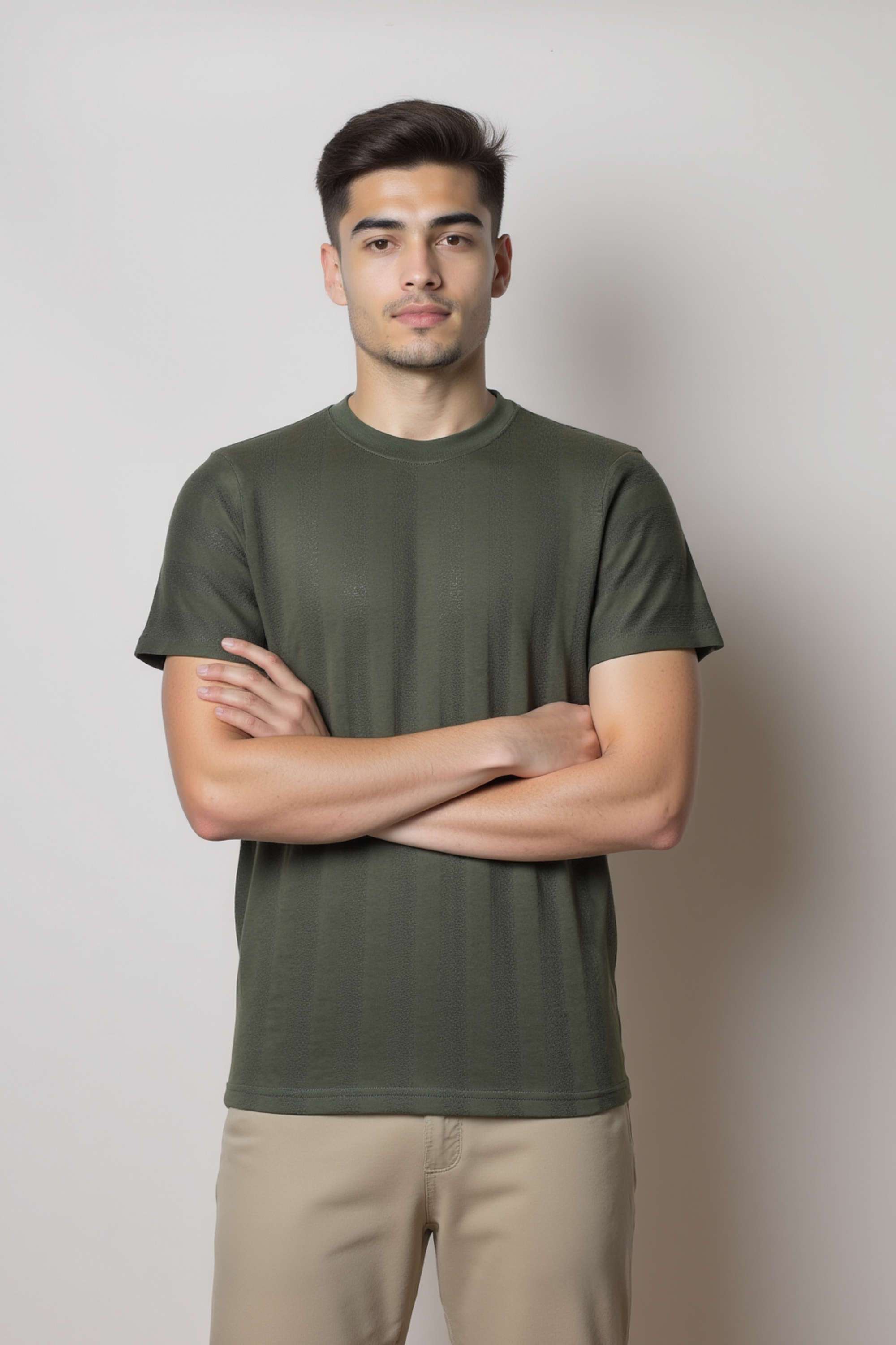 Textured-Stripes-Cotton-Round-Neck-Men-s-T-Shirt