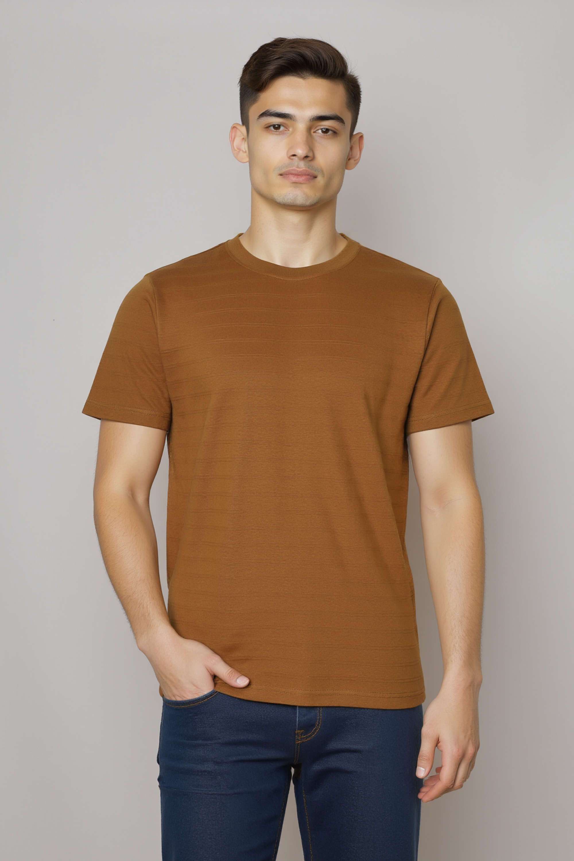 Textured-Stripes-Cotton-Round-Neck-Men-s-T-Shirt
