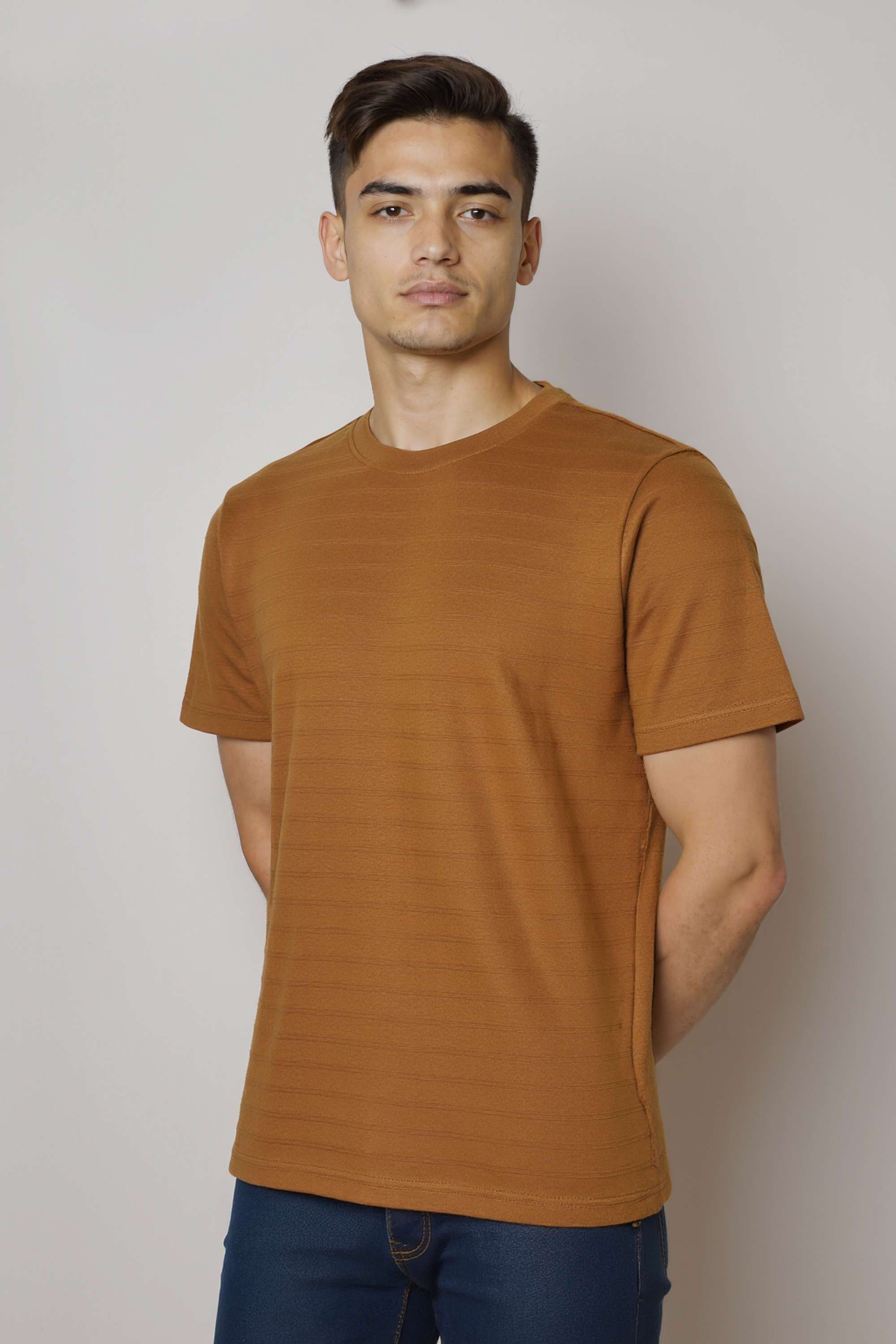 Textured-Stripes-Cotton-Round-Neck-Men-s-T-Shirt