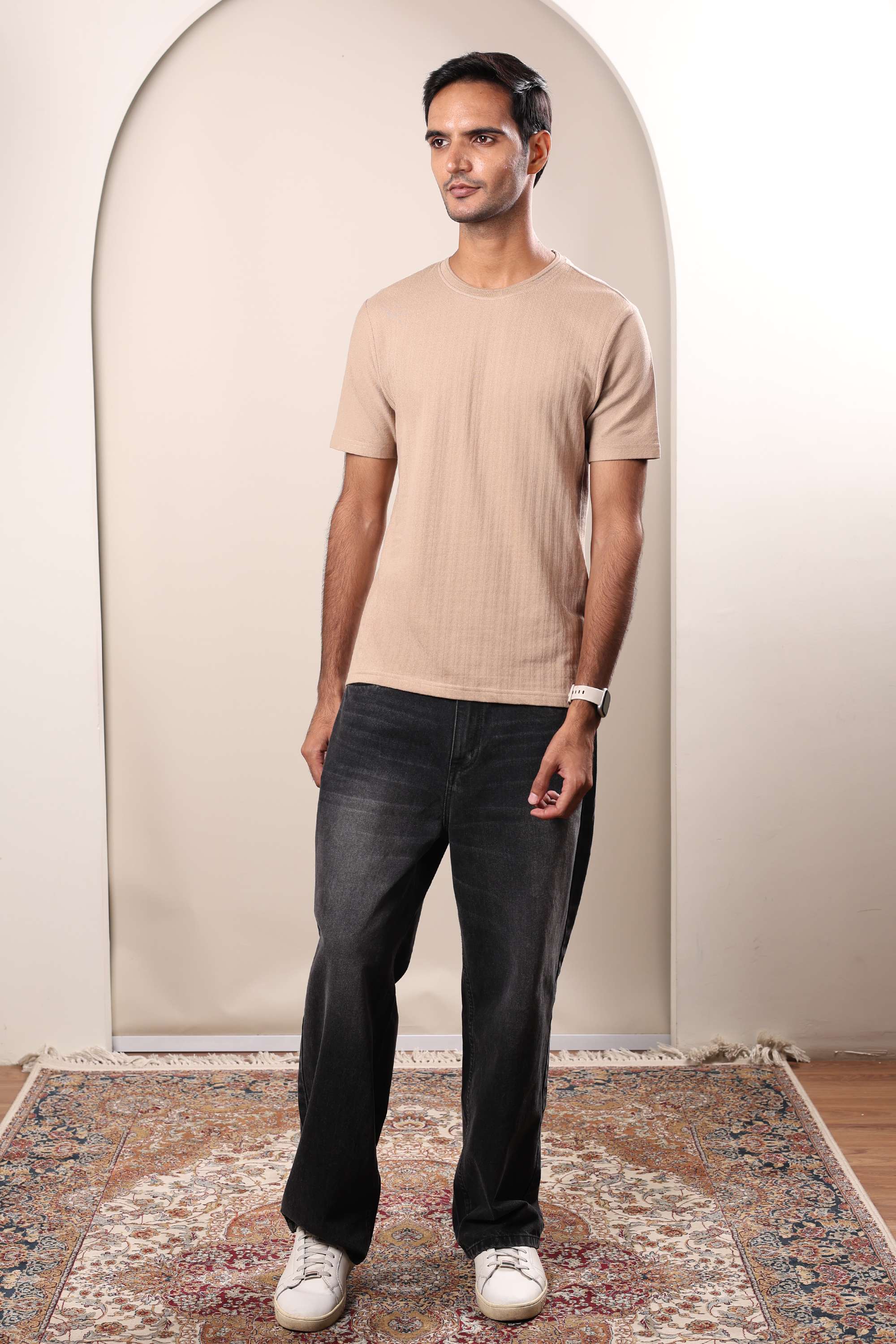 Solid-Cotton-Round-Neck-Men-s-T-Shirt