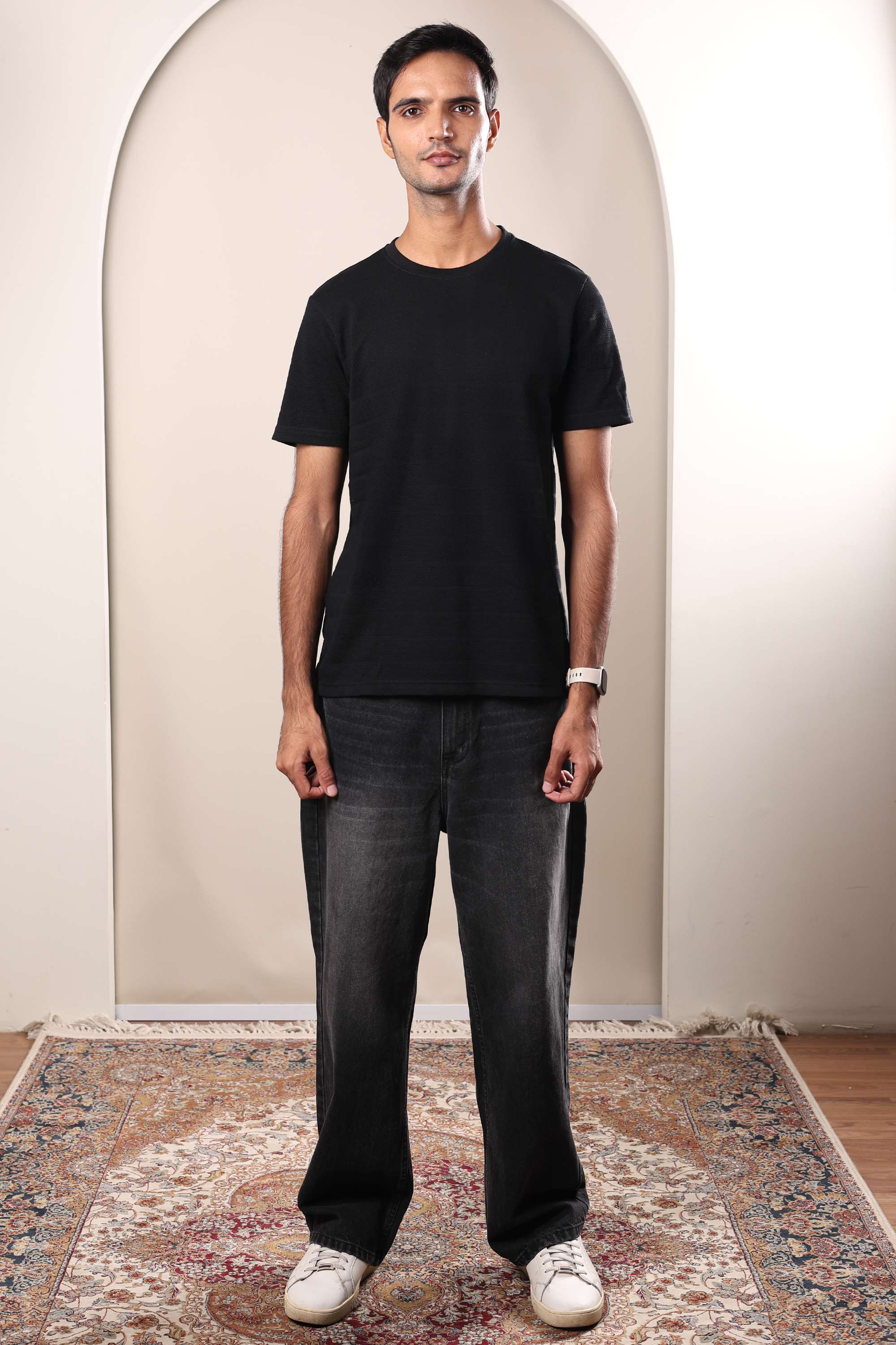Solid-Cotton-Round-Neck-Men-s-T-Shirt