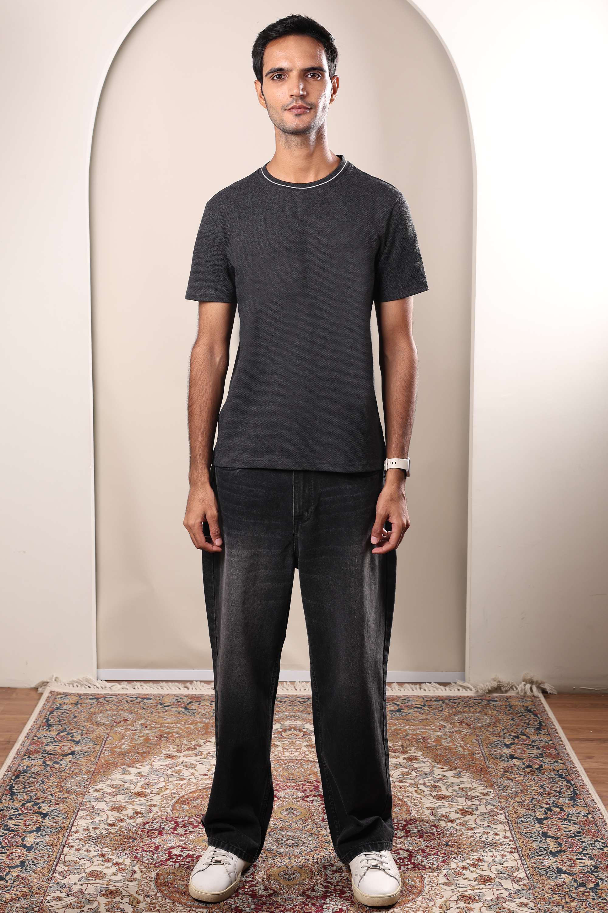 Solid-Cotton-Round-Neck-Men-s-T-Shirt