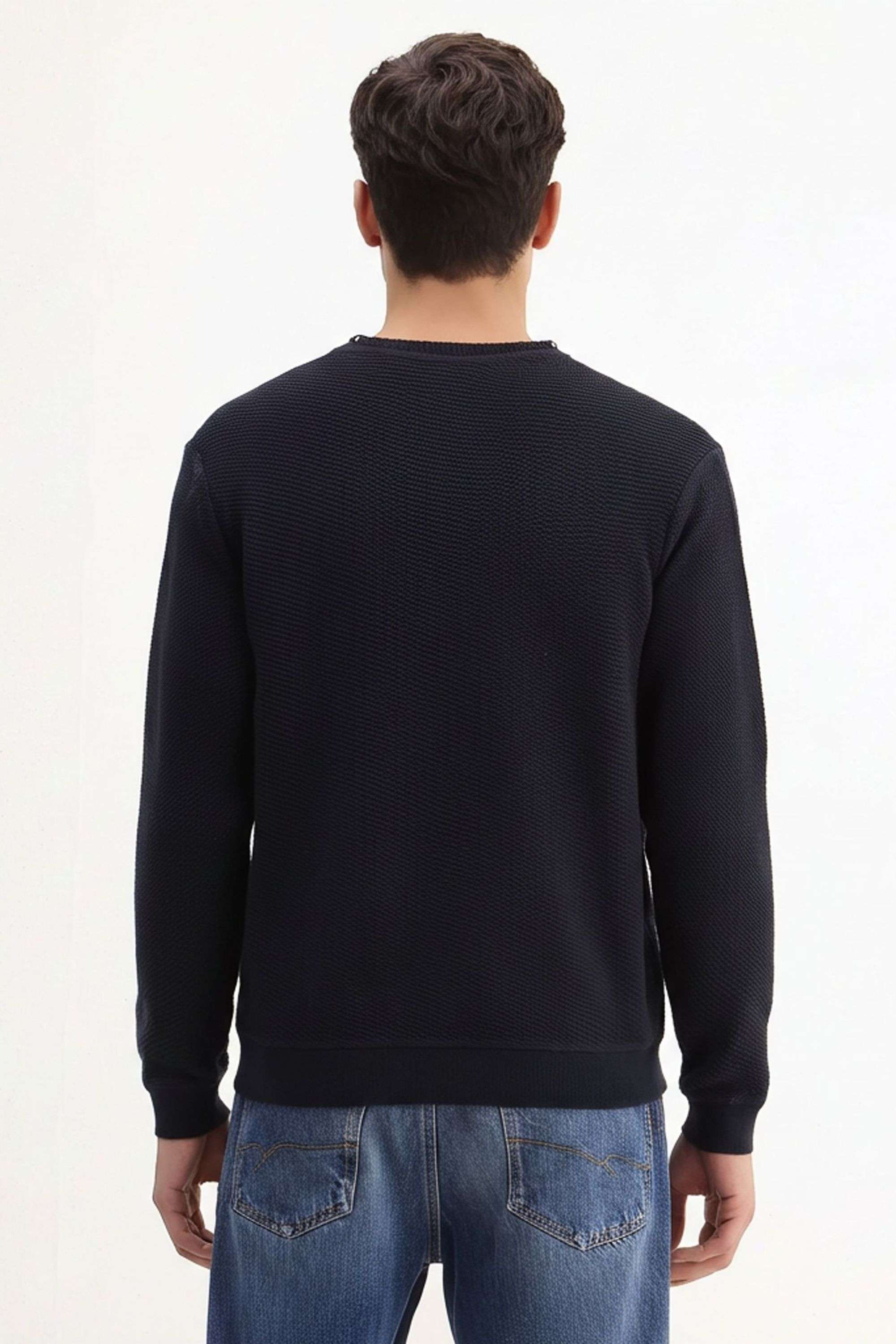 Solid-Blended-Fabric-Round-Neck-Men-s-Sweatshirt