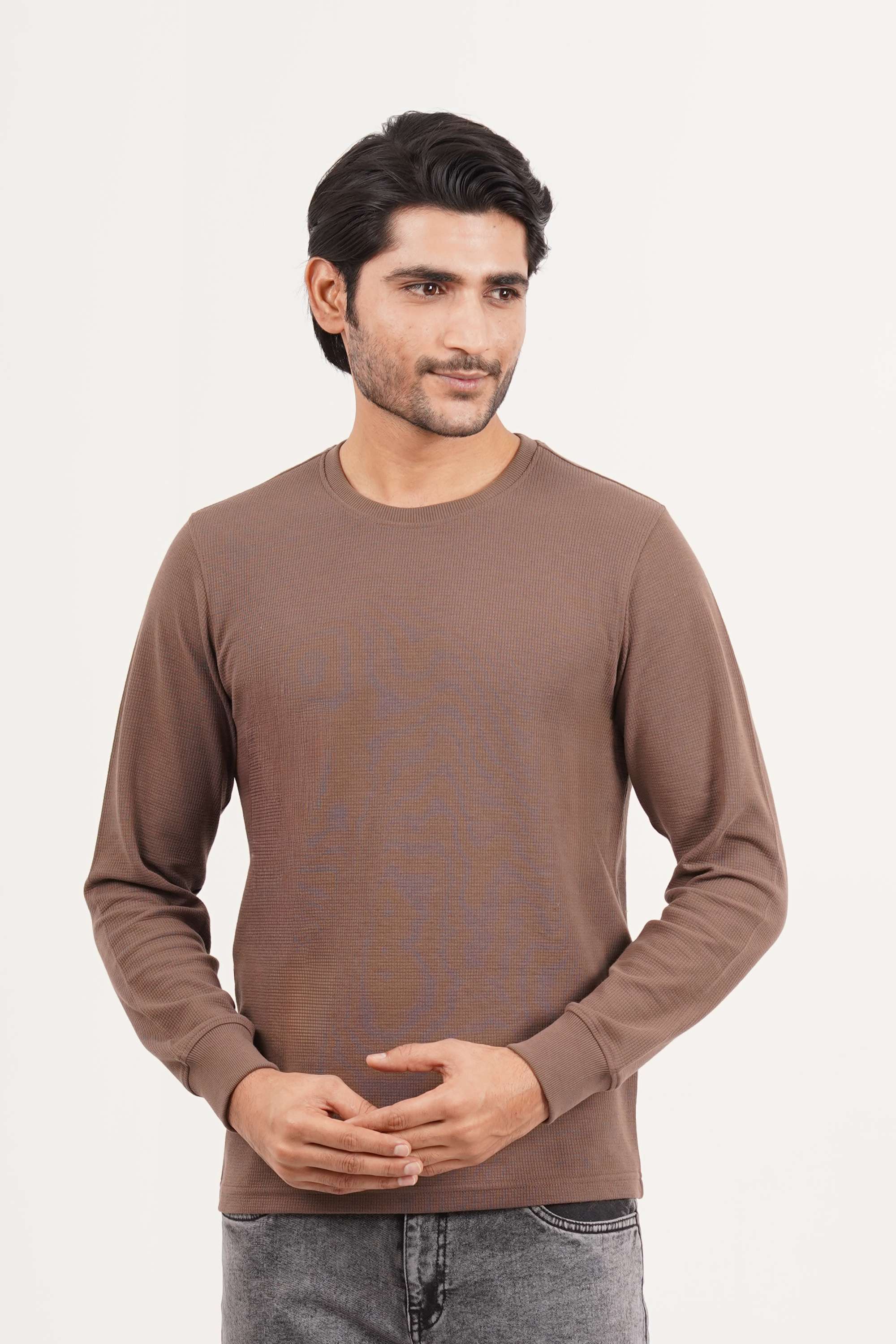 Solid-Blended-Fabric-Round-Neck-Men-s-Sweatshirt