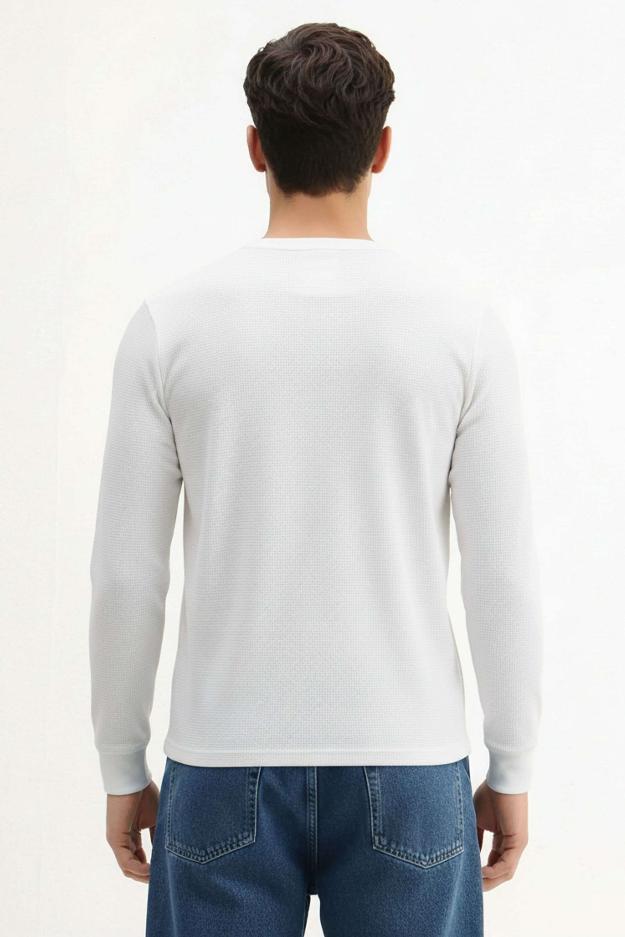 Solid-Blended-Fabric-Round-Neck-Men-s-Sweatshirt