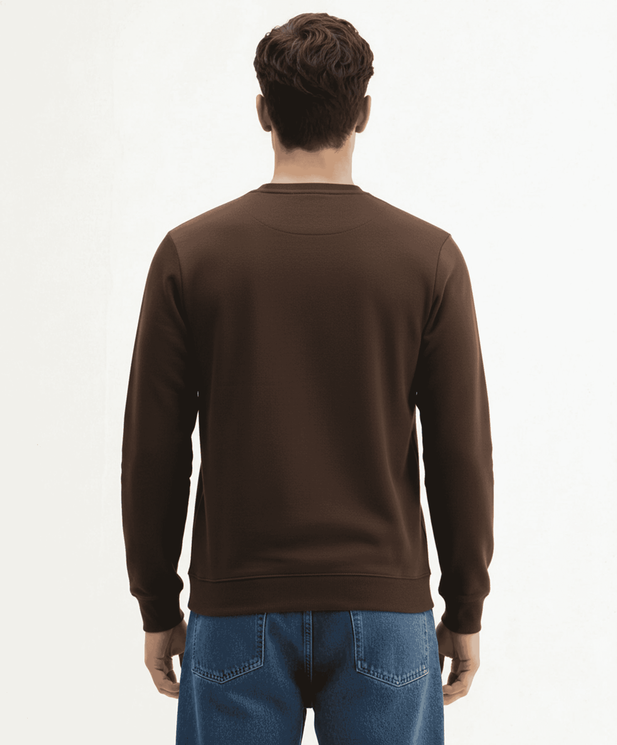 Solid-Blended-Fabric-Round-Neck-Men-s-Sweatshirt