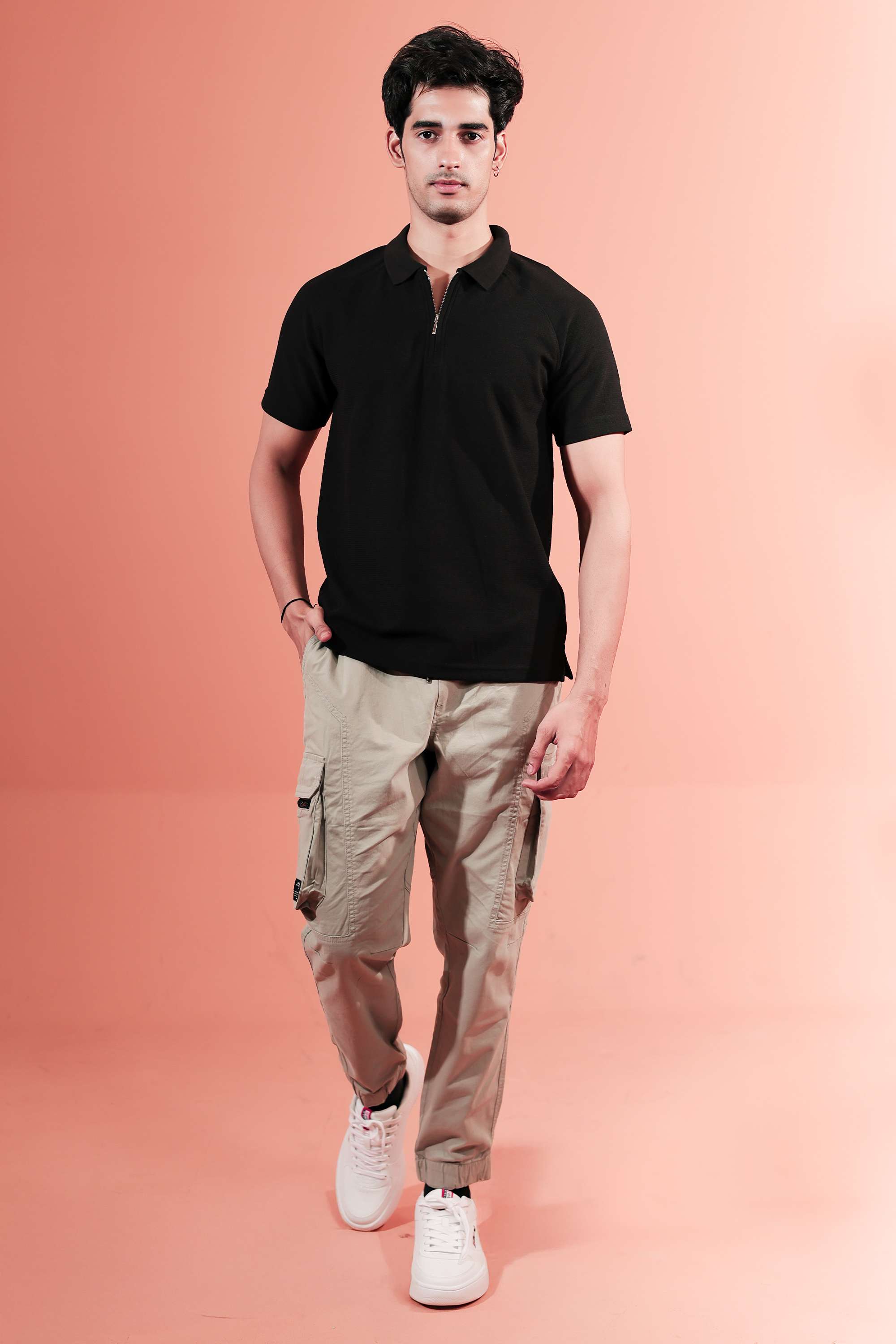Blended-Fabric-Regular-Fit-Men-T-Shirt
