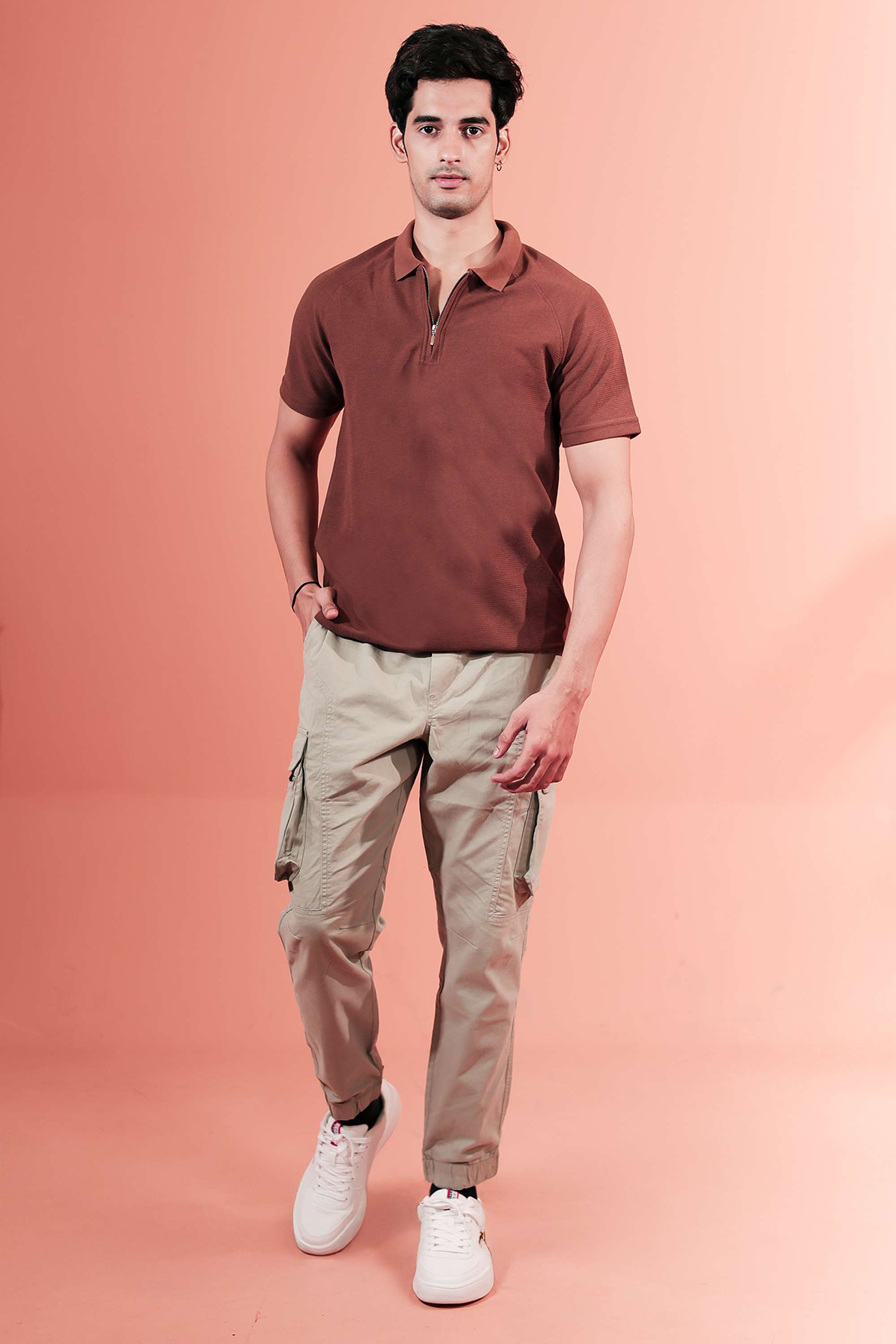 Blended-Fabric-Regular-Fit-Men-T-Shirt