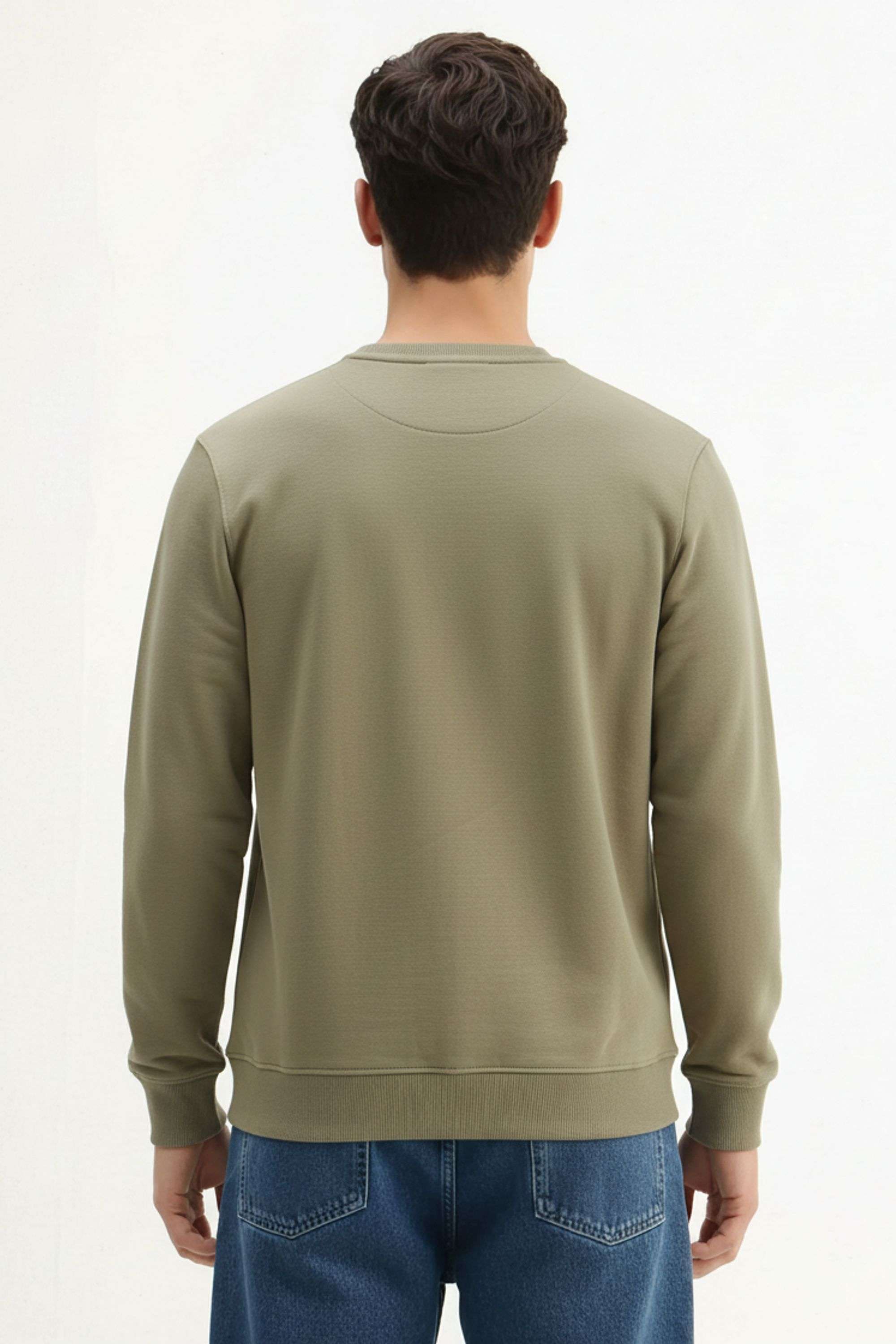 Solid-Blended-Fabric-Round-Neck-Men-s-Sweatshirt