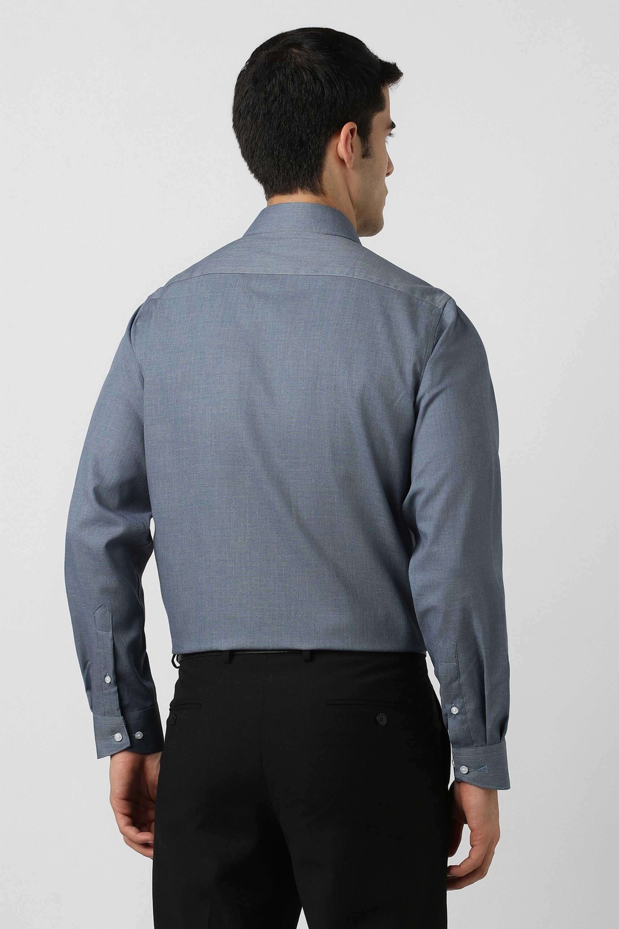 Solid-Blended-Fabric-Regular-Fit-Men-s-Formal-Shirt