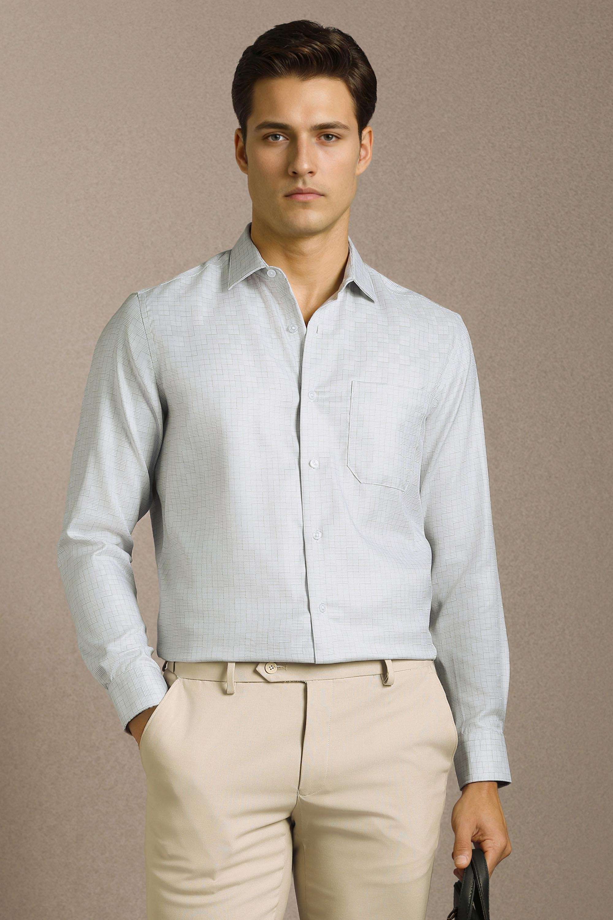 Textured-Cotton-Regular-Fit-Men-Formal-Shirt