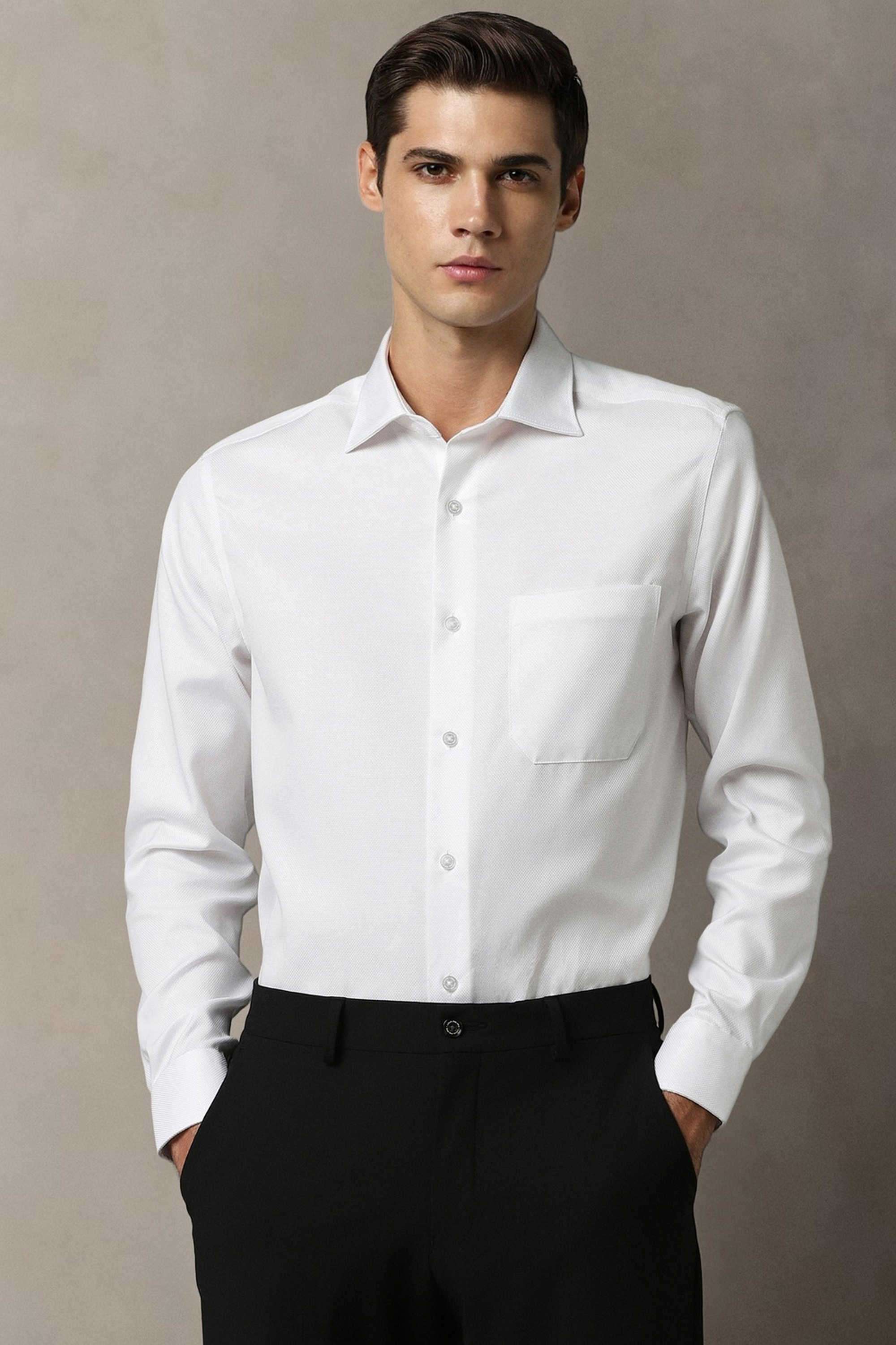 Textured-Cotton-Regular-Fit-Men-Formal-Wear-Shirt