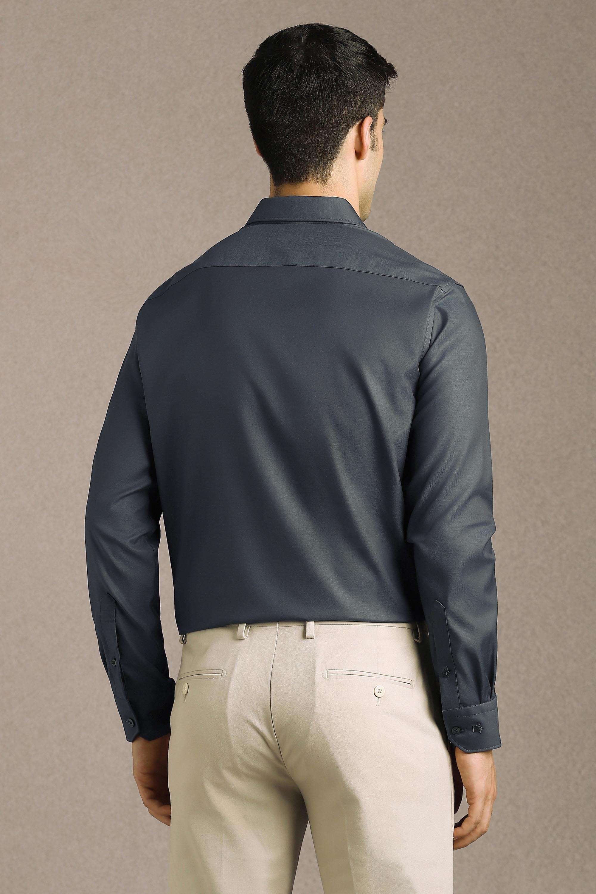 Solid-Cotton-Men-Formal-Wear-Shirt