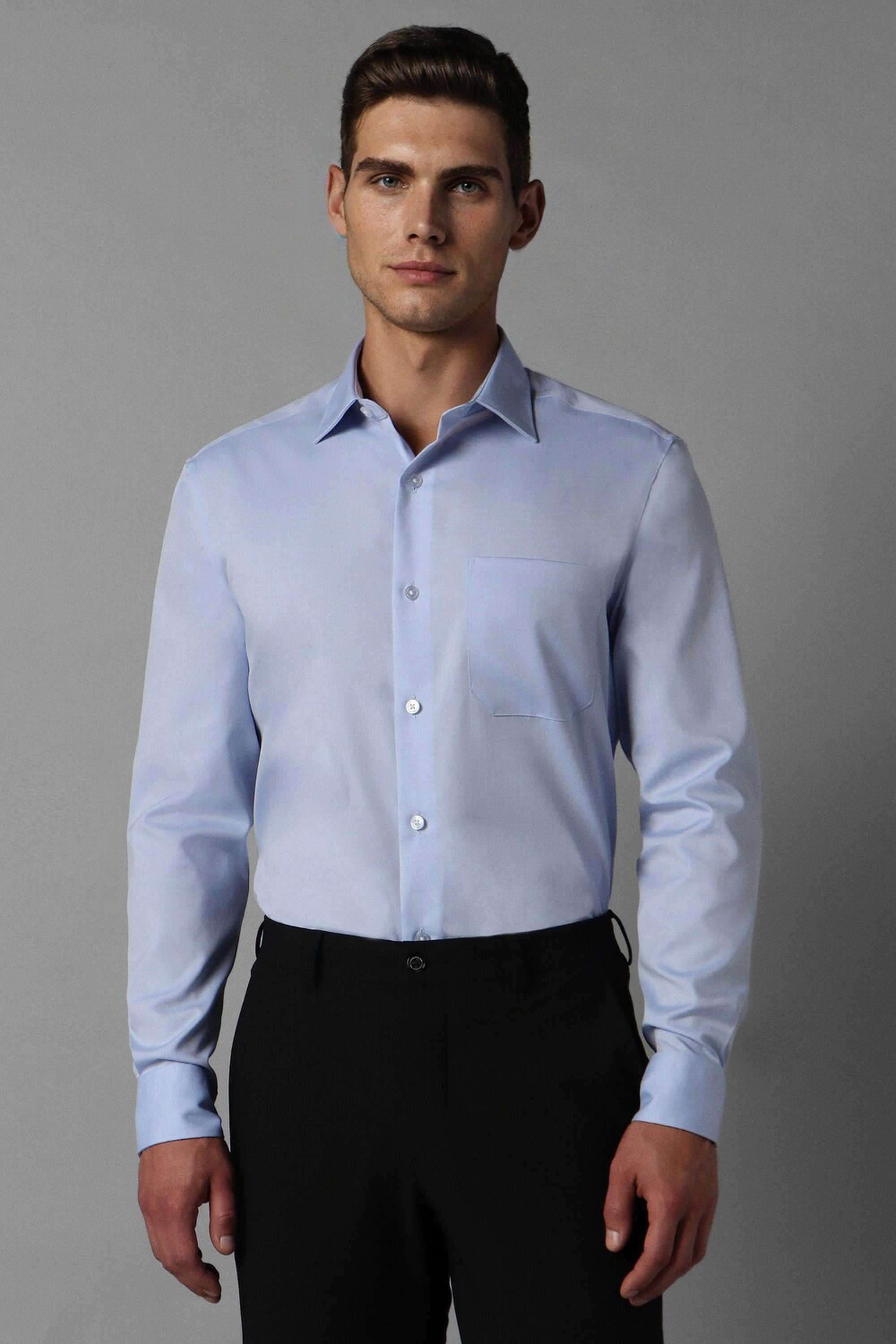 Solid-Cotton-Regular-Fit-Men-Formal-Wear-Shirt