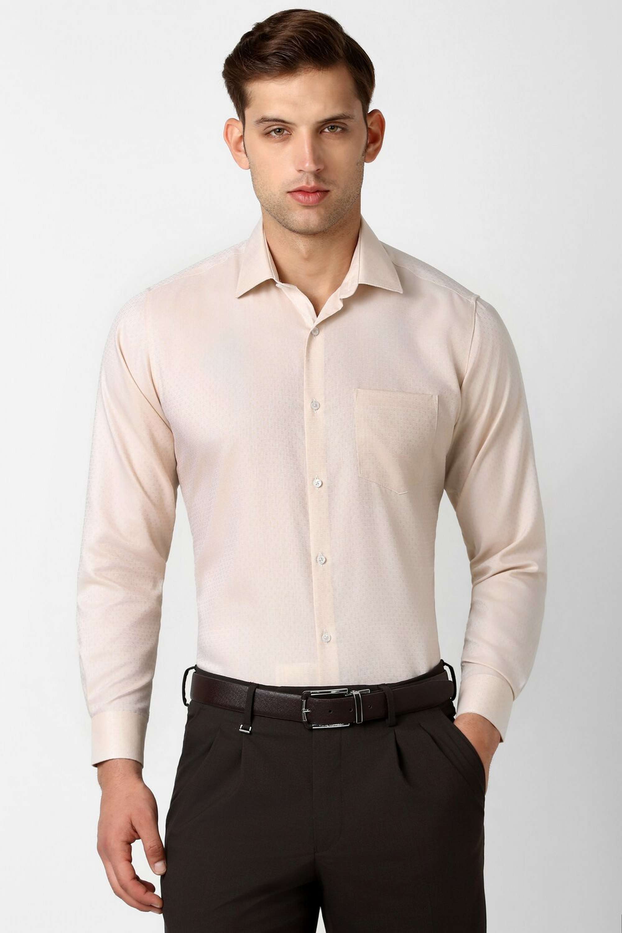 Textured-Collared-Cotton-Men-Formal-Wear-Shirt