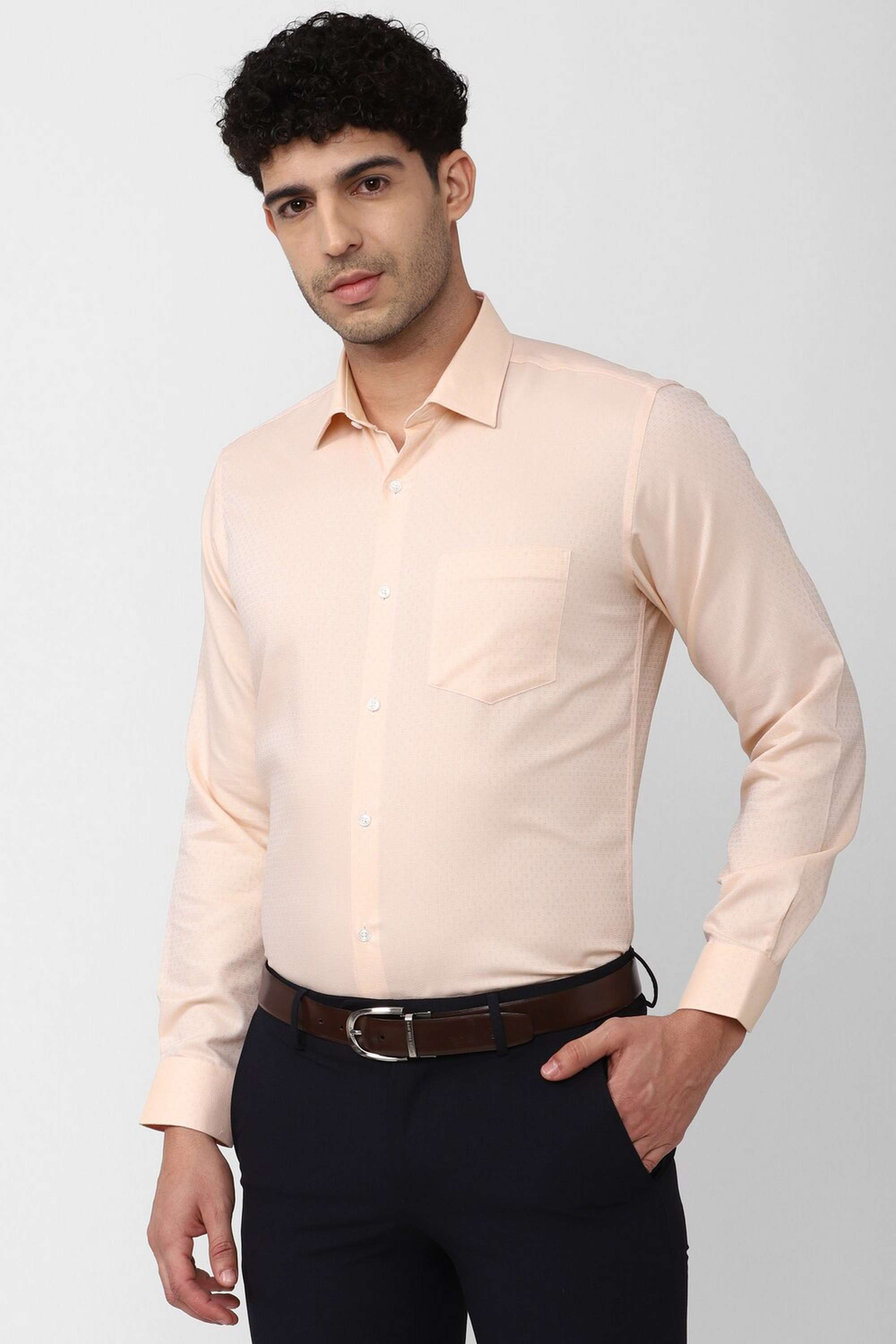 Textured-Collared-Cotton-Men-Formal-Wear-Shirt