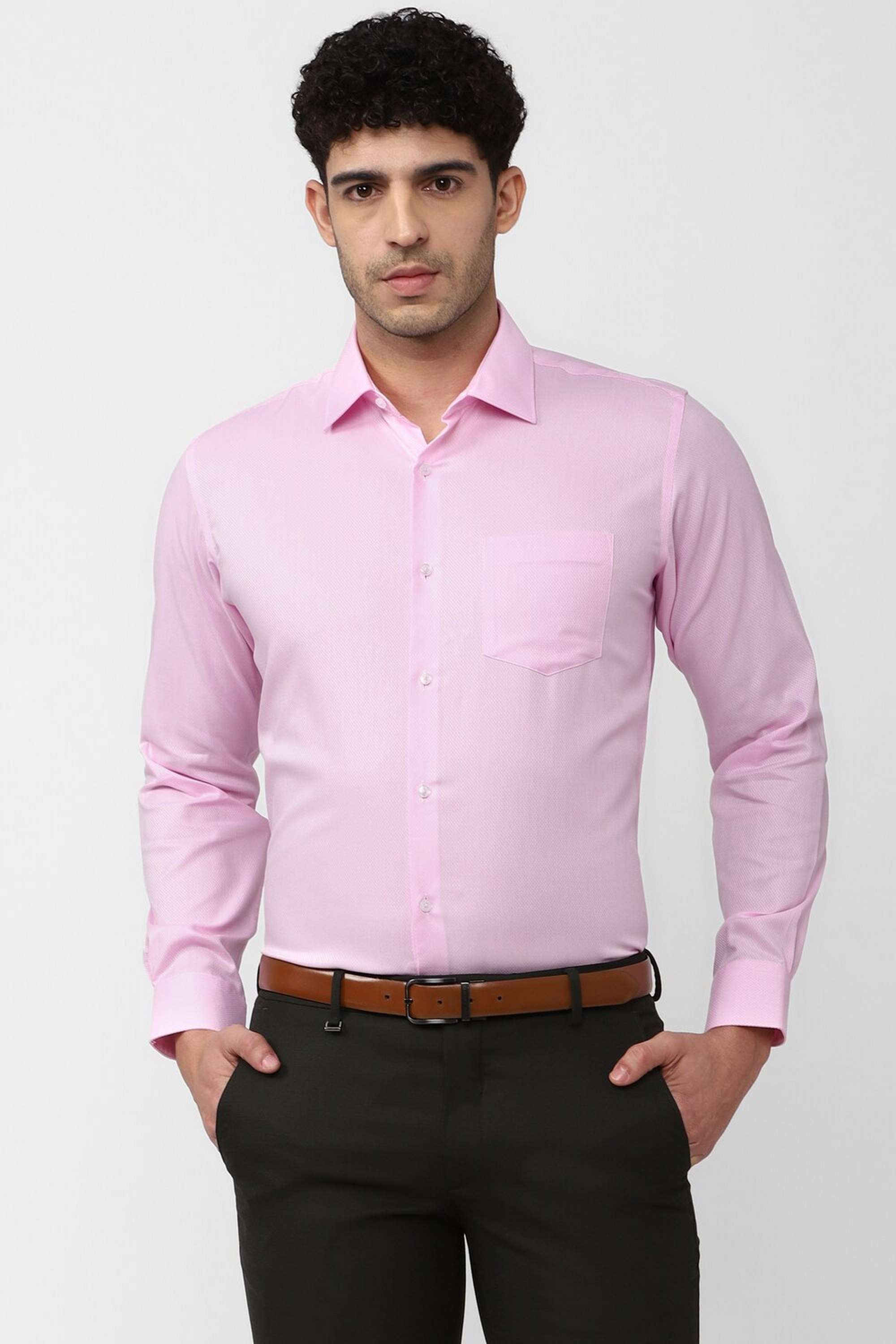 Textured-Collared-Cotton-Men-Formal-Wear-Shirt