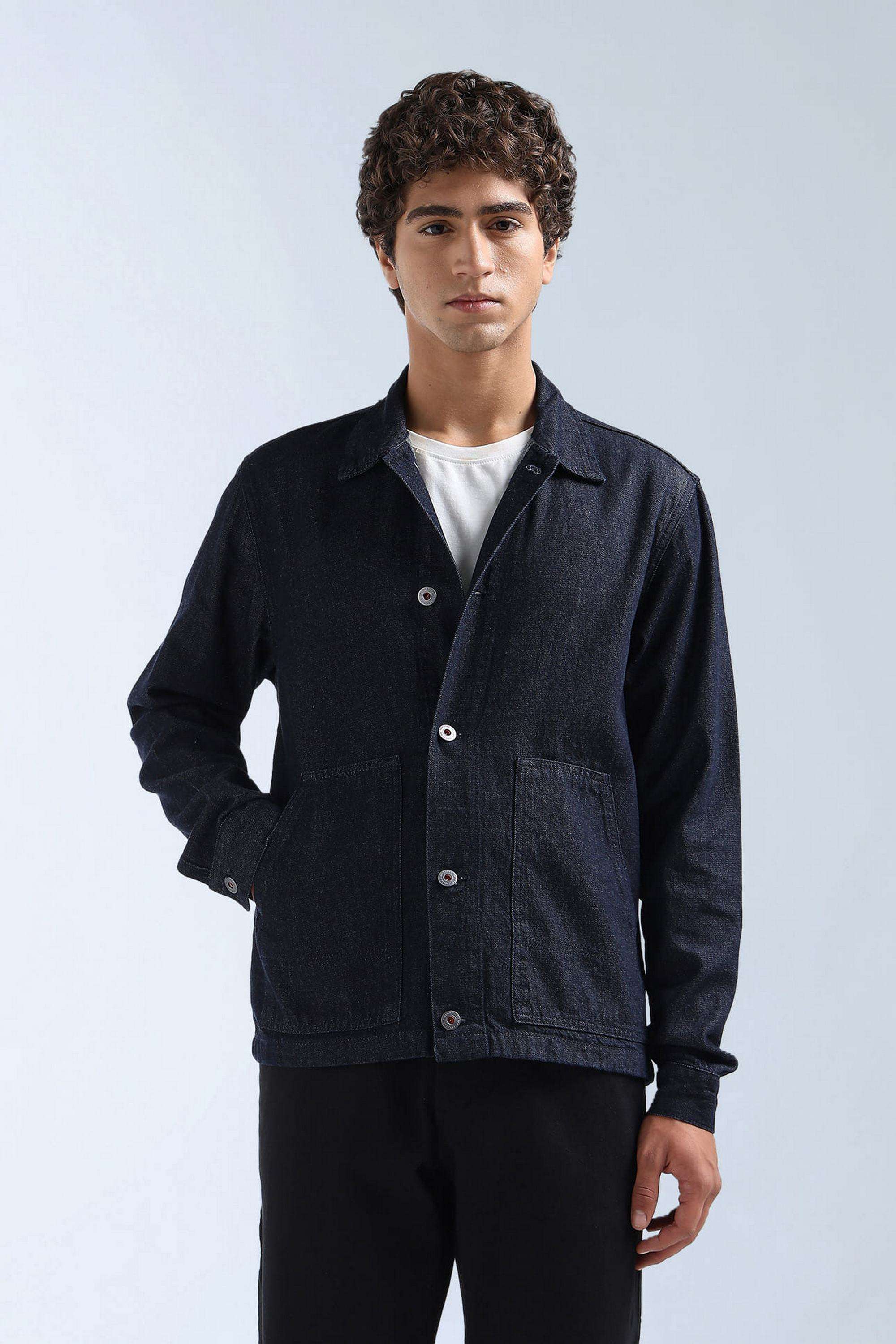 Solid-Cotton-Regular-Fit-Men-s-Jacket