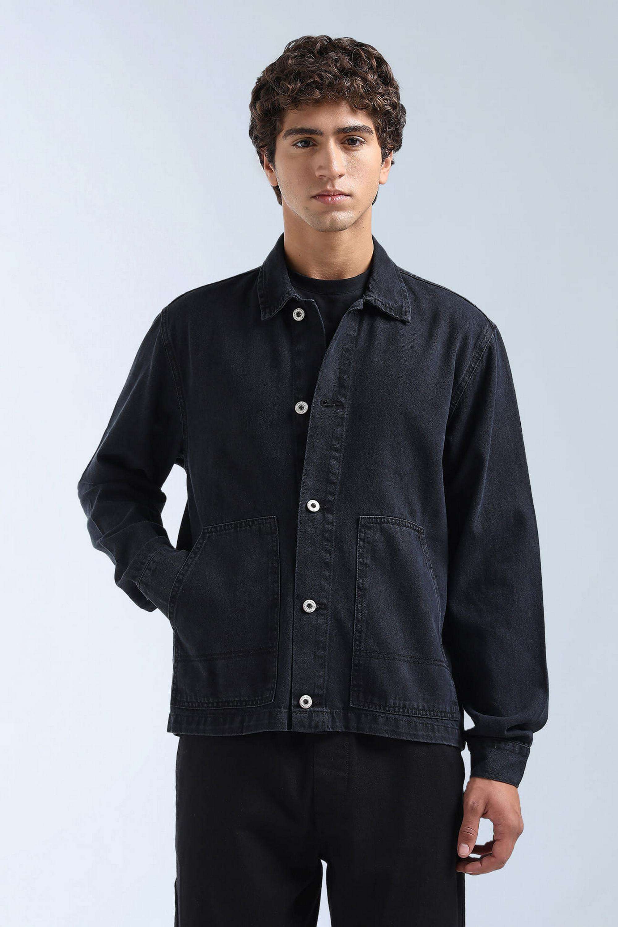 Solid-Cotton-Regular-Fit-Men-s-Jacket