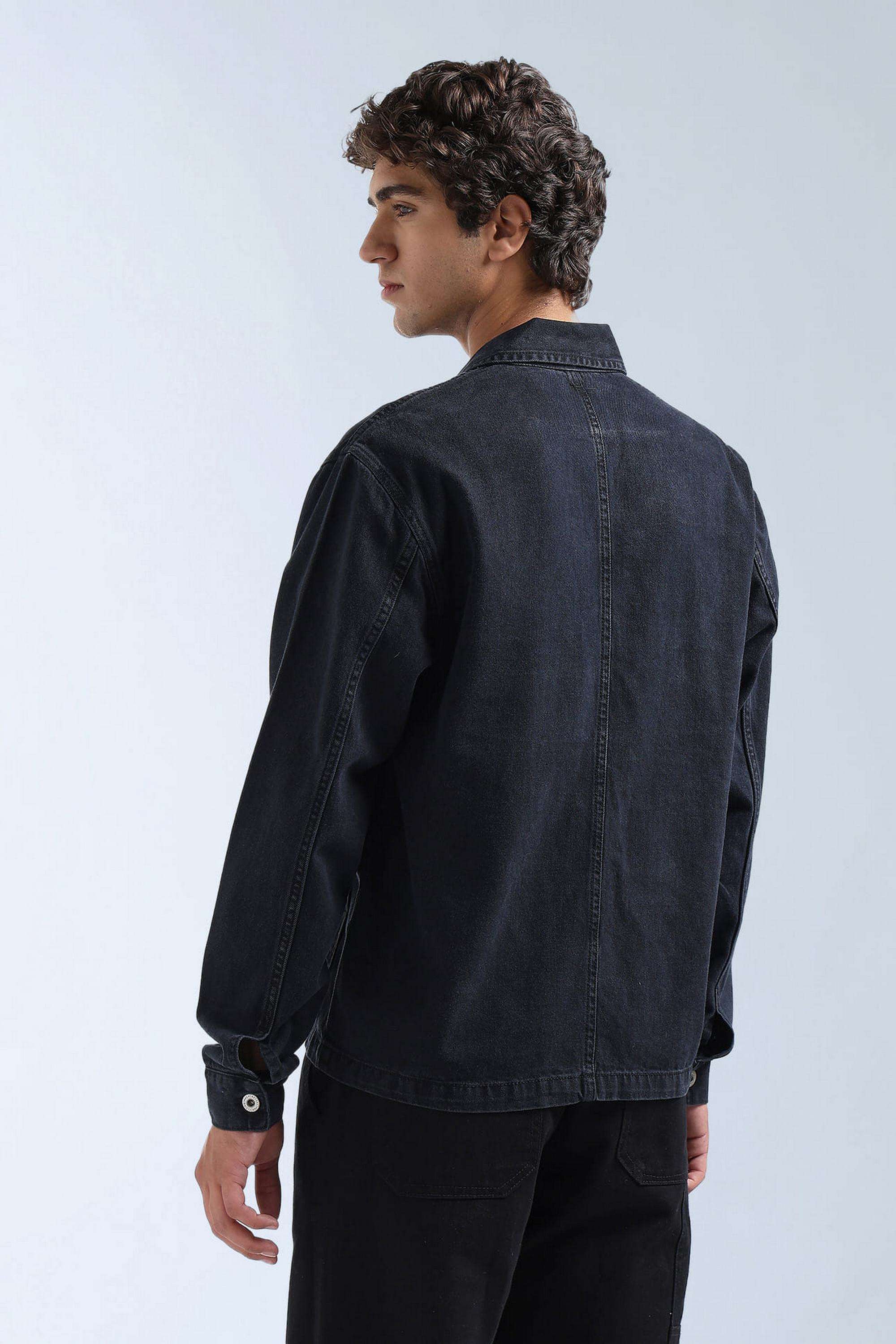 Solid-Cotton-Regular-Fit-Men-s-Jacket