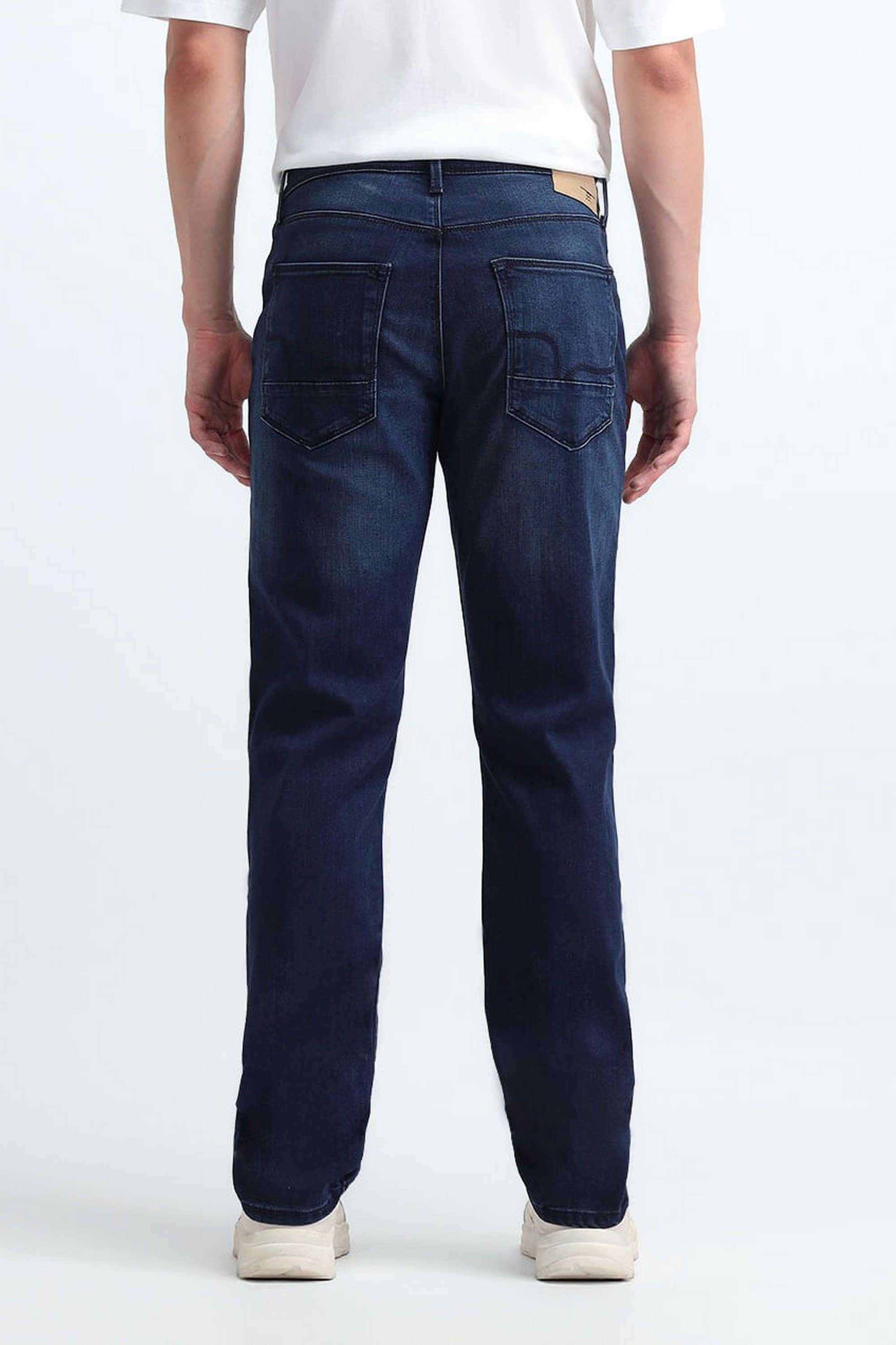 Solid-Cotton-Lycra-Straight-Fit-Men-s-Jeans