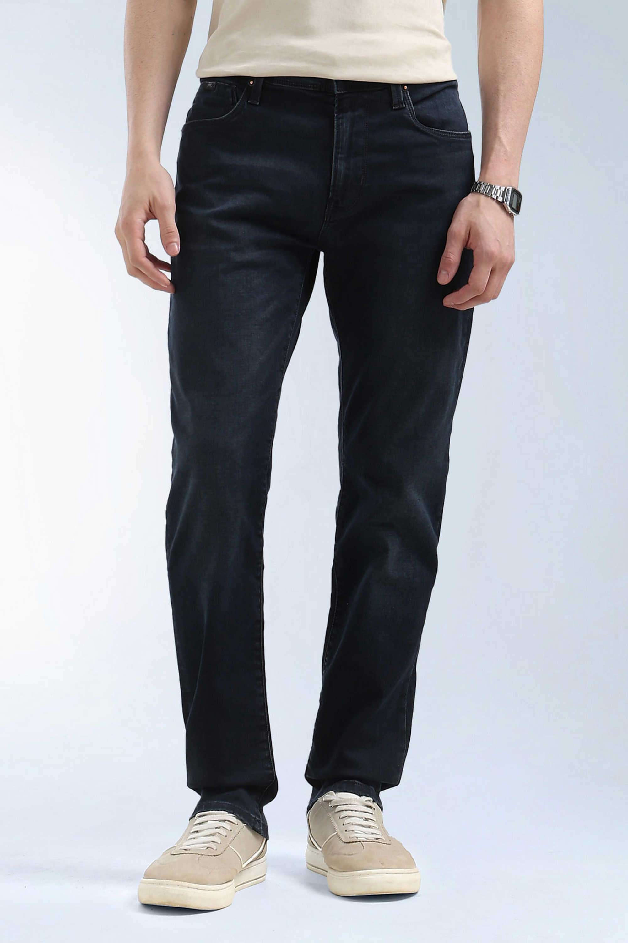 Solid-Cotton-Tapered-Fit-Men-s-Jeans
