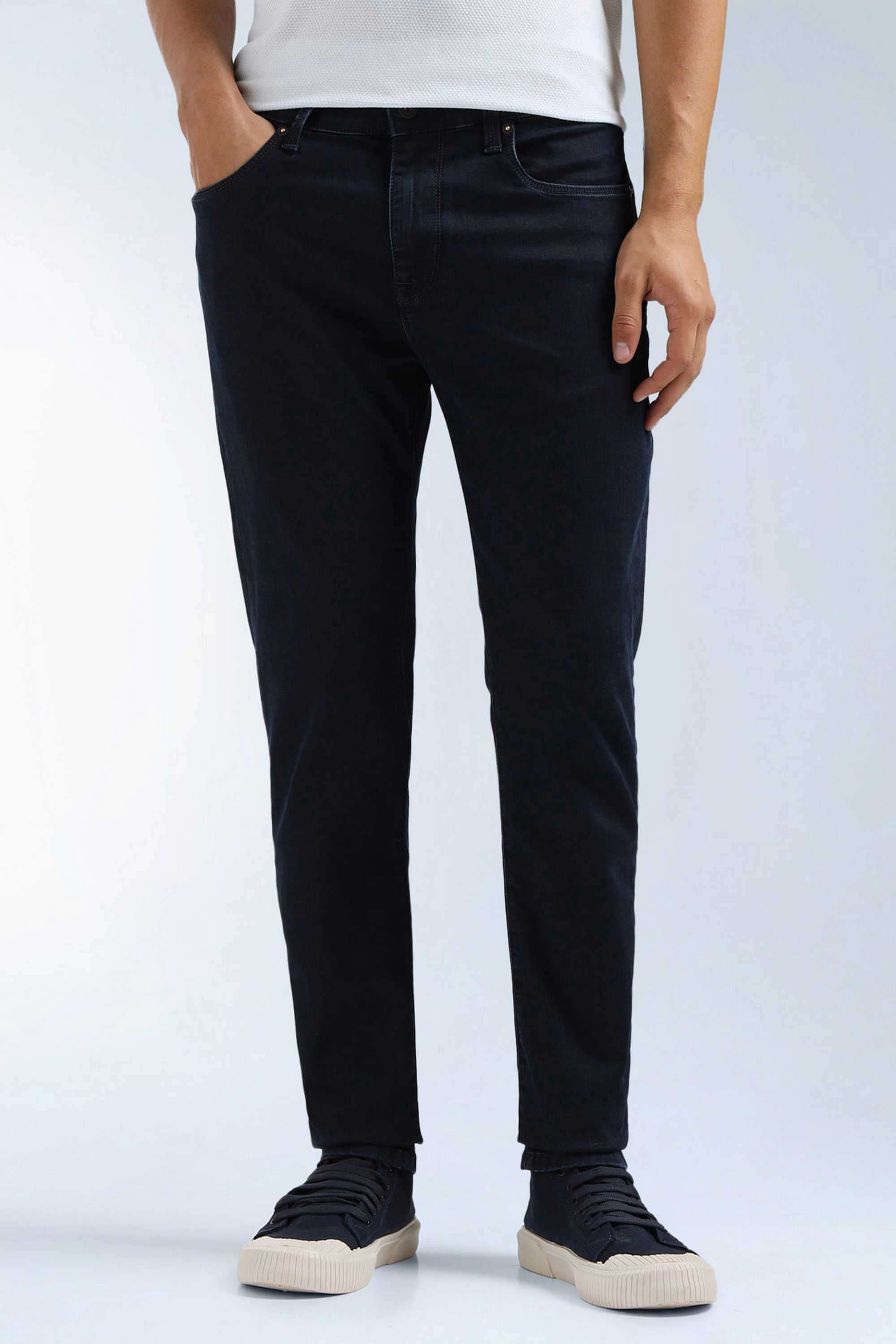 Solid-Cotton-Tapered-Fit-Men-s-Jeans