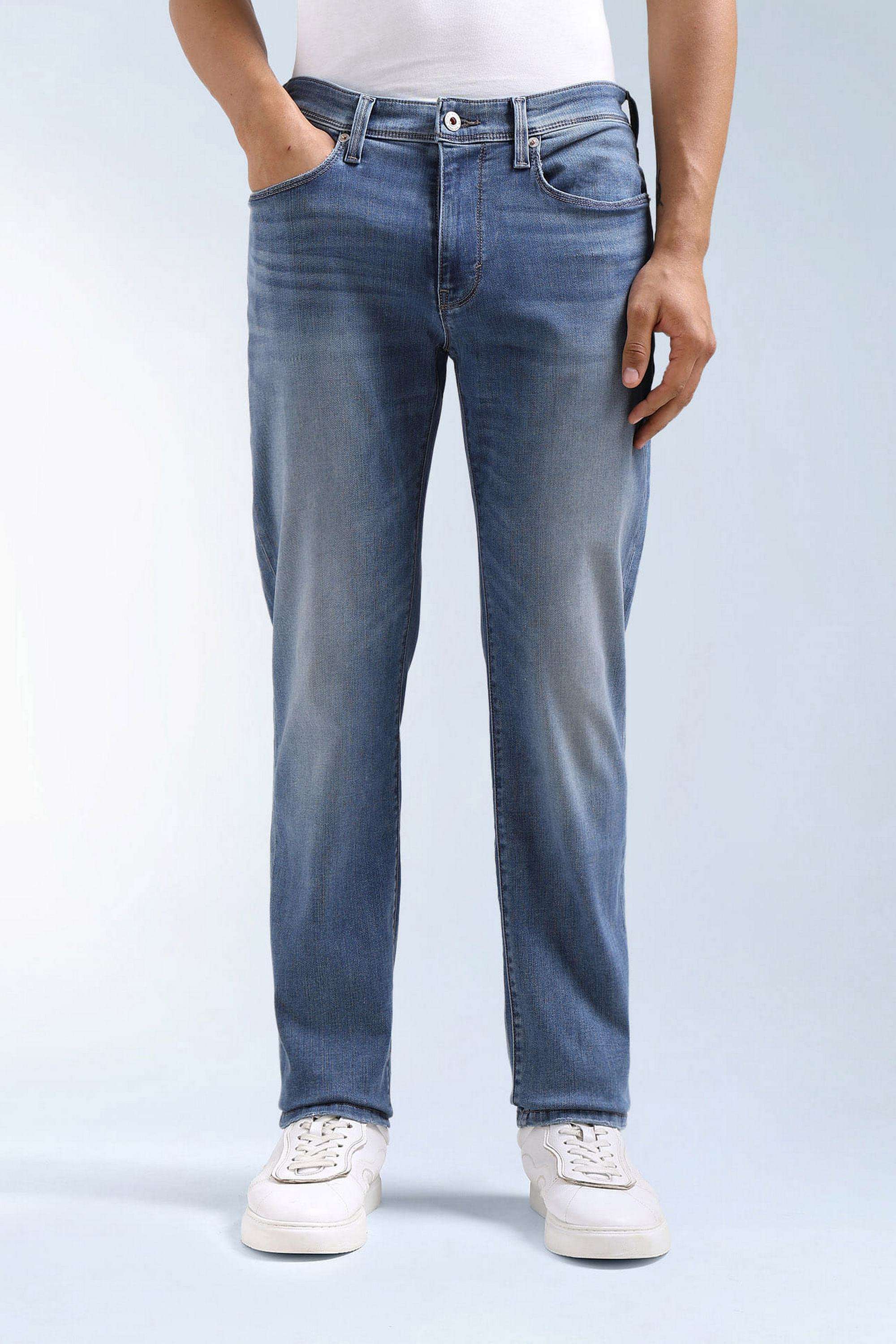 Solid-Cotton-Stretch-Straight-Fit-Men-s-Jeans