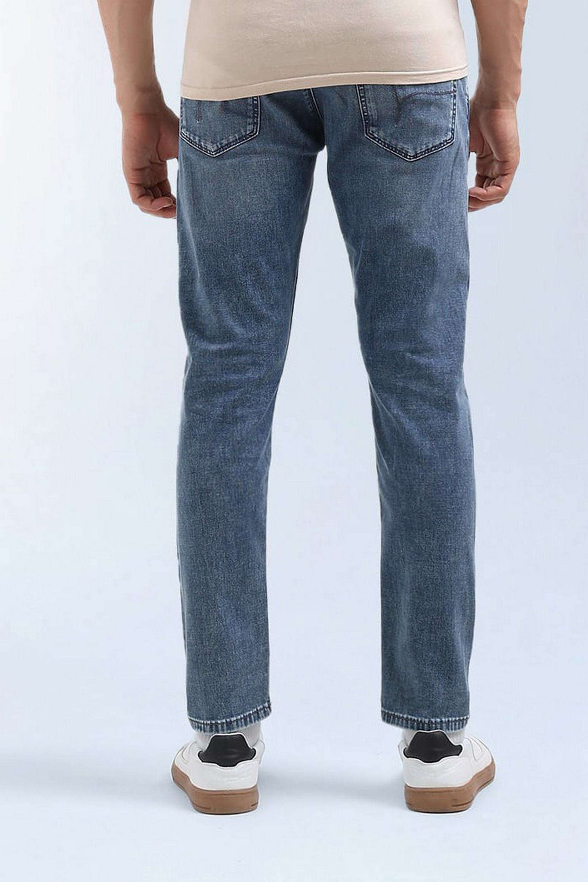 Solid-Cotton-Stretch-Tapered-Fit-Men-s-Jeans