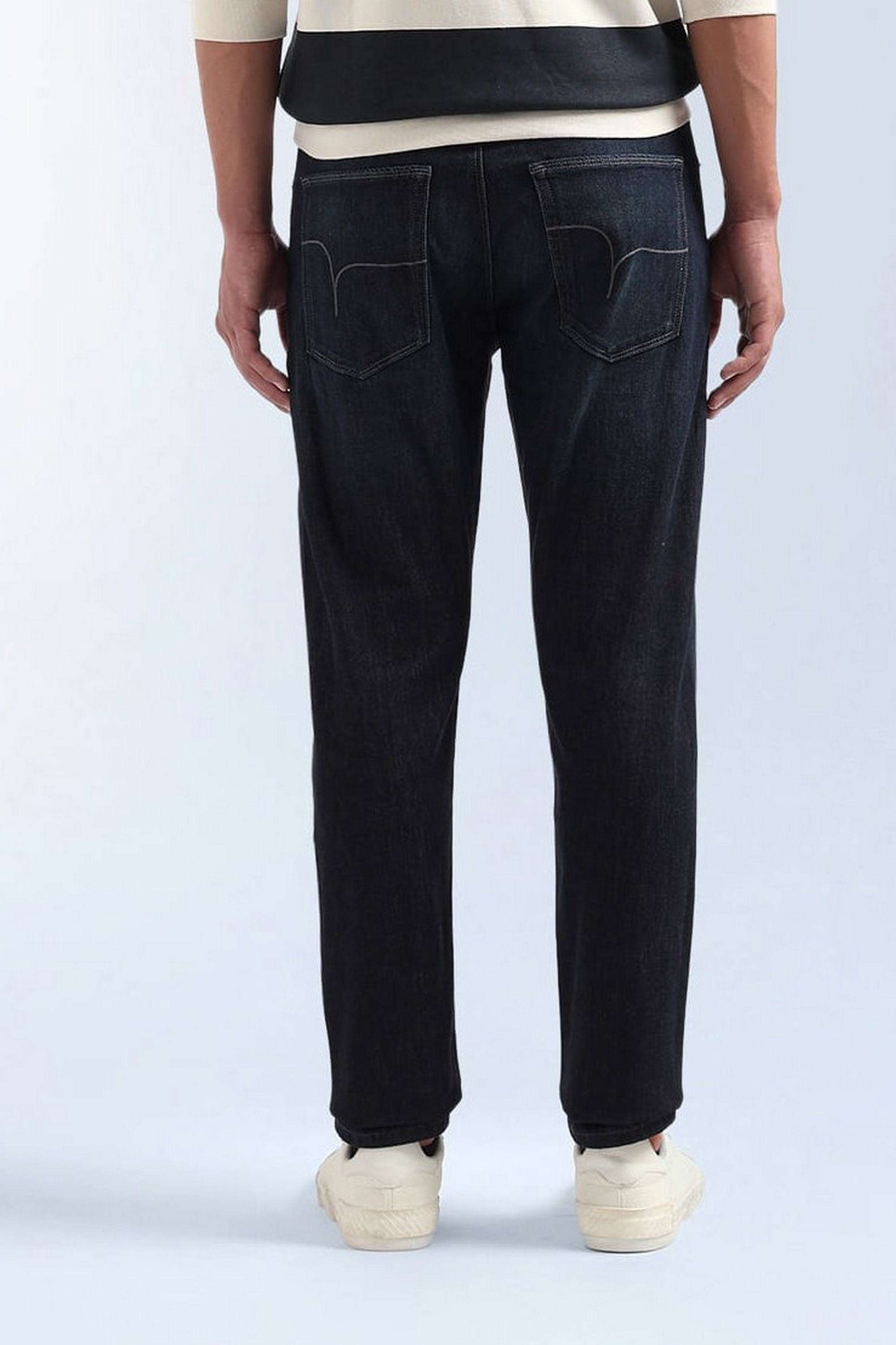 Solid-Cotton-Stretch-Tapered-Fit-Men-s-Jeans