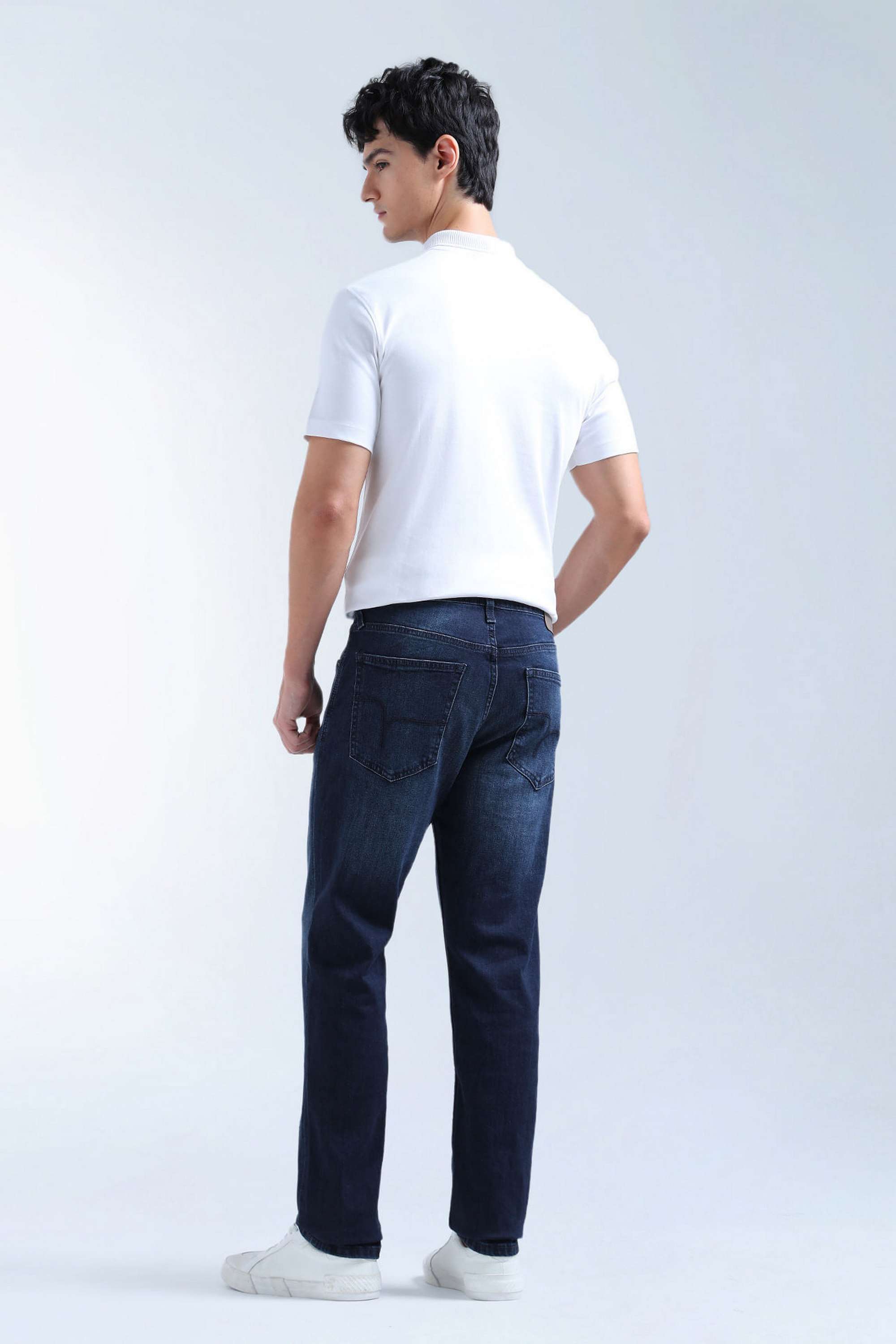 Solid-Cotton-Blend-Straight-Fit-Men-s-Jeans